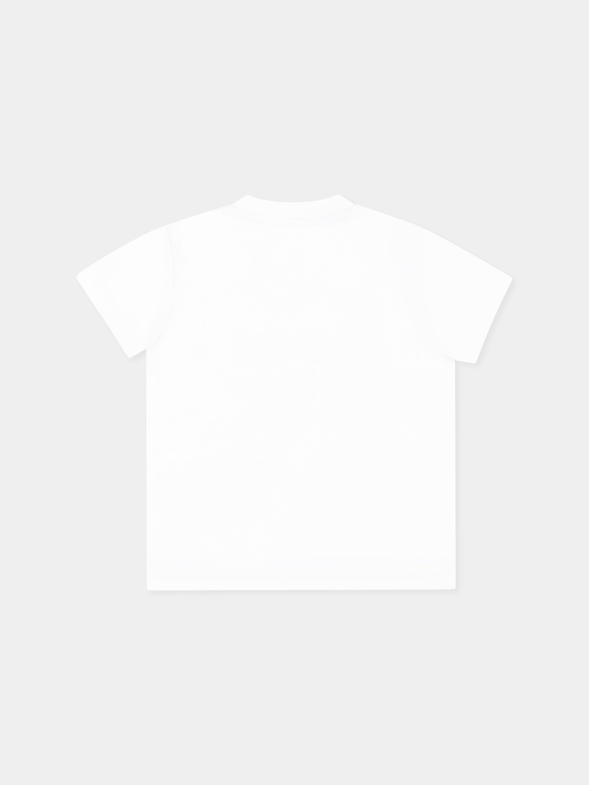 T-shirt bianca per neonato con logo,Boss,J52198 10P