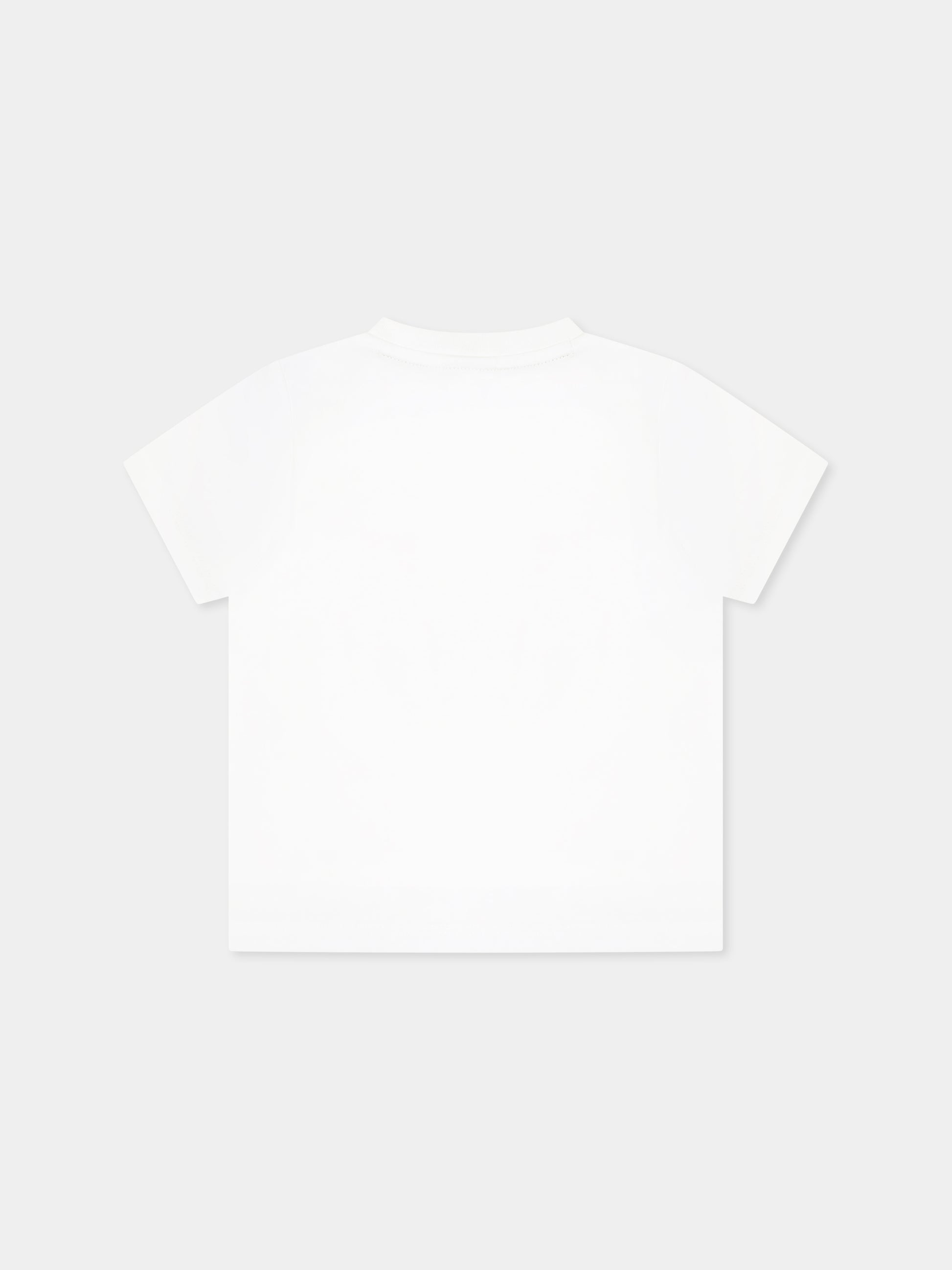 T-shirt bianca per neonato con logo,Boss,J52113 10P