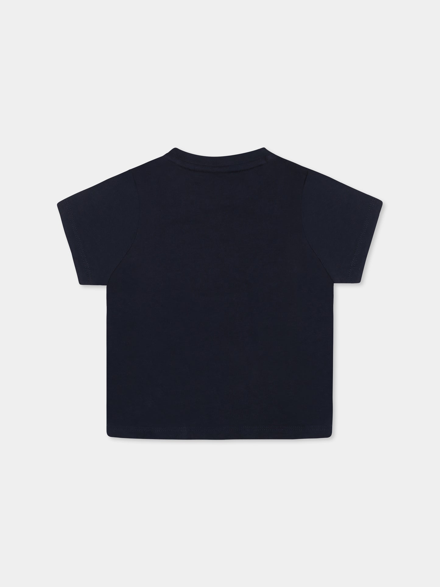 T-shirt blu per neonato con logo,Boss,J52113 849