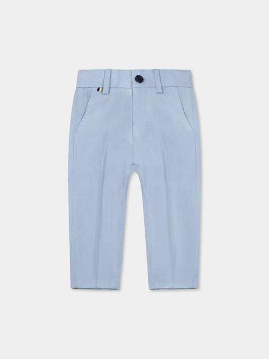 Pantaloni celesti per neonato,Boss,J52078 887