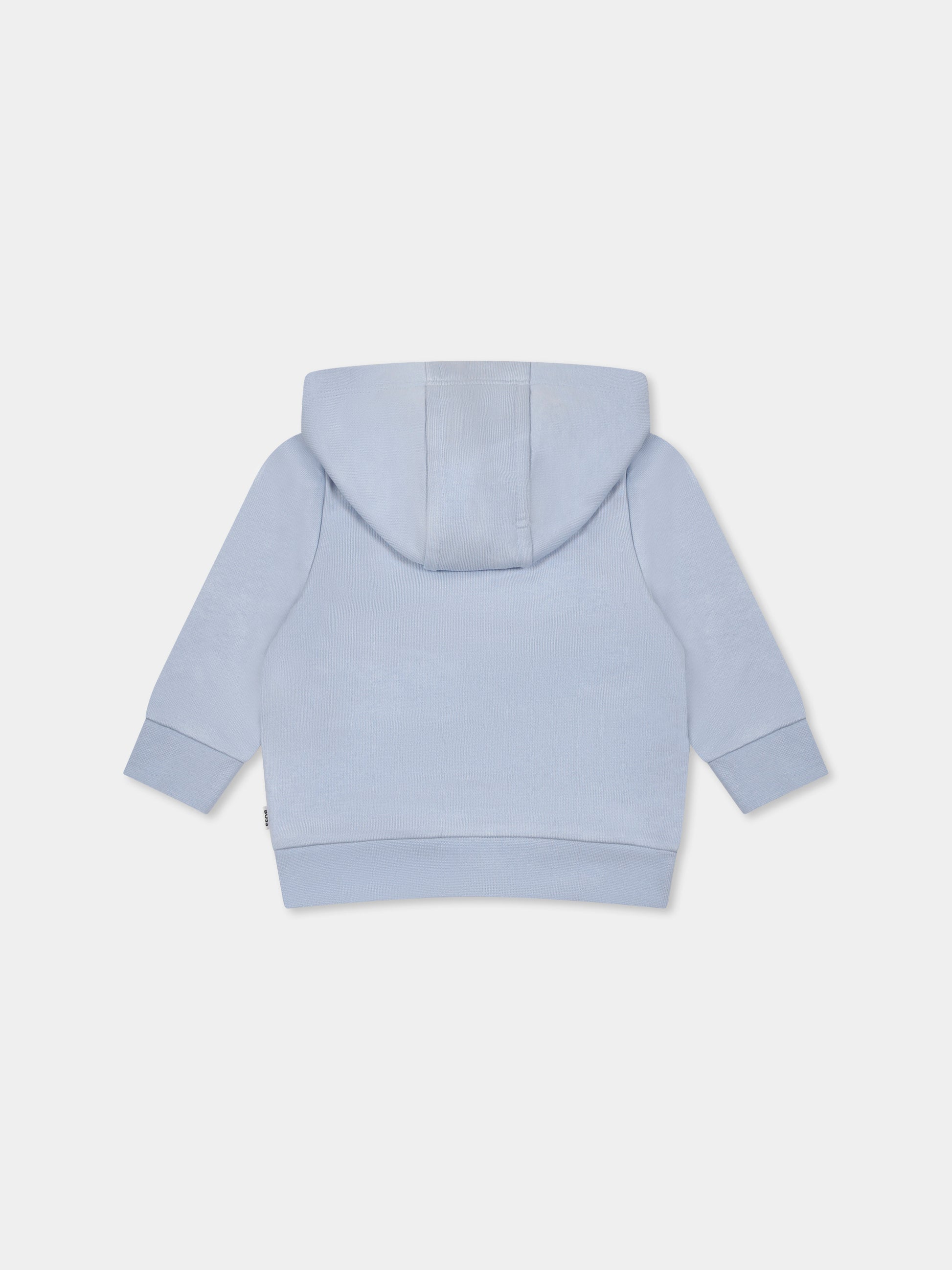 Felpa celeste per neonato con logo,Boss,J52095 887