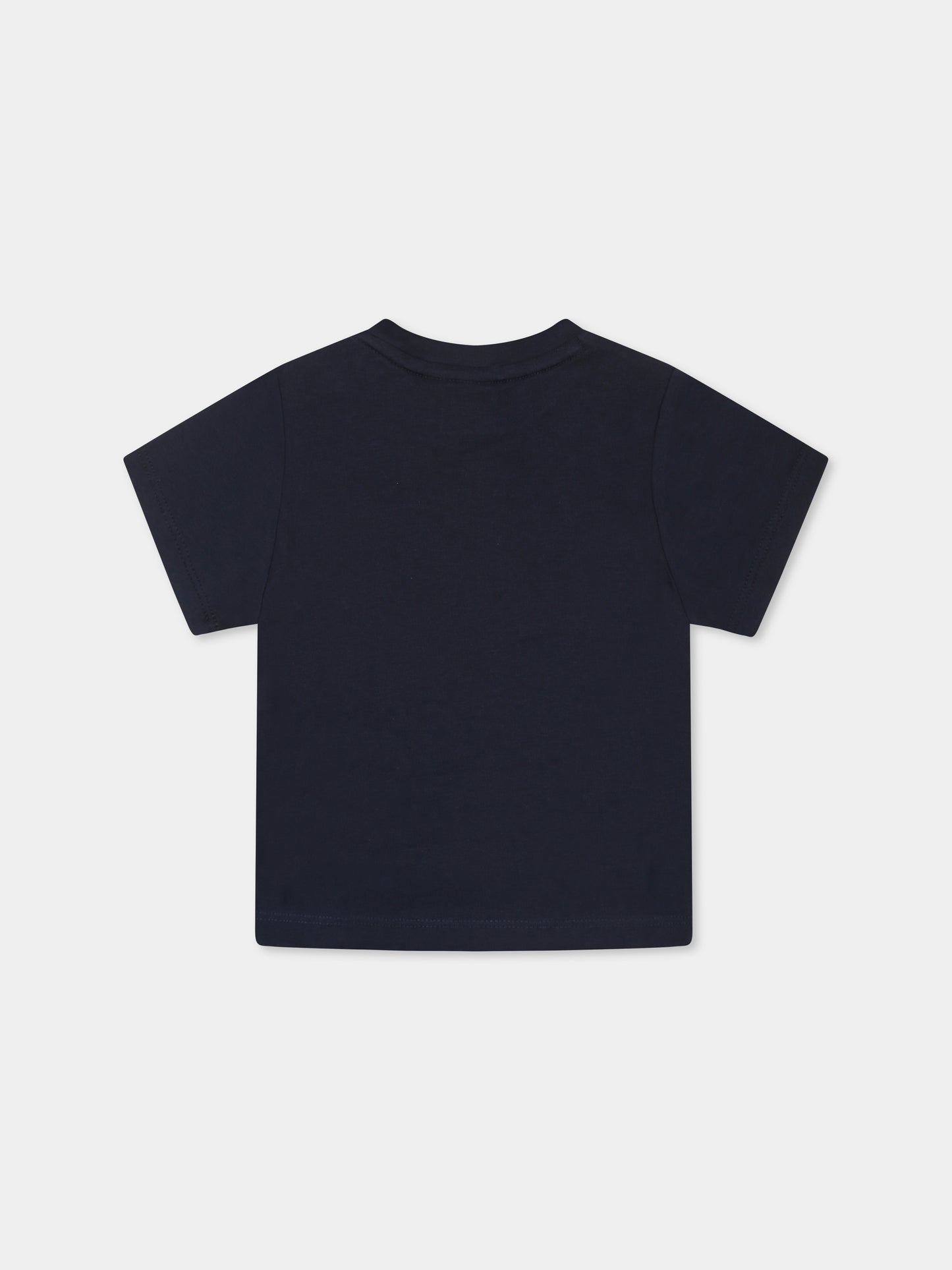 T-shirt blu per neonato con logo,Boss,J52107 849