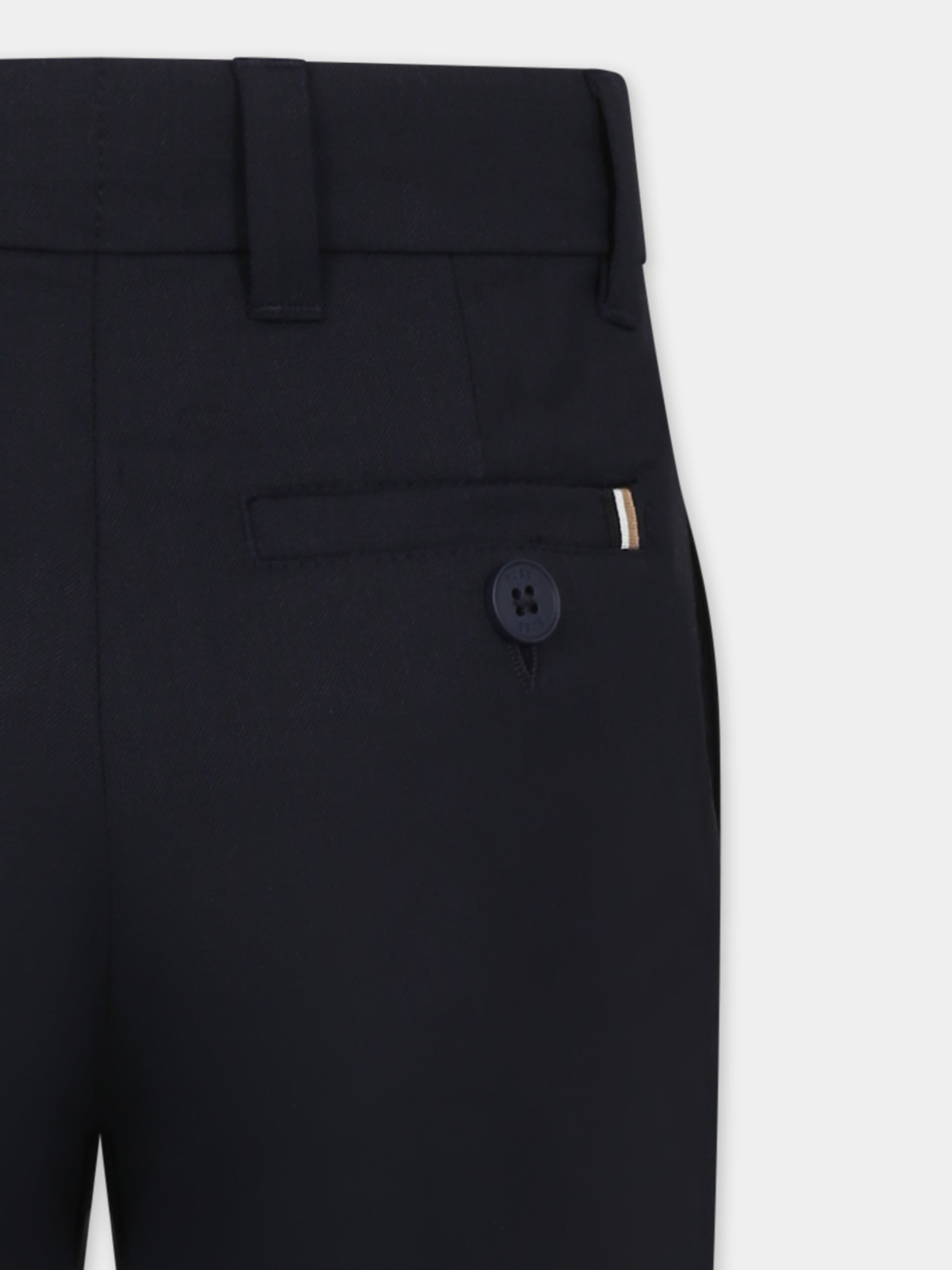 Pantaloni blu per bambino con logo,Boss,J51980 862