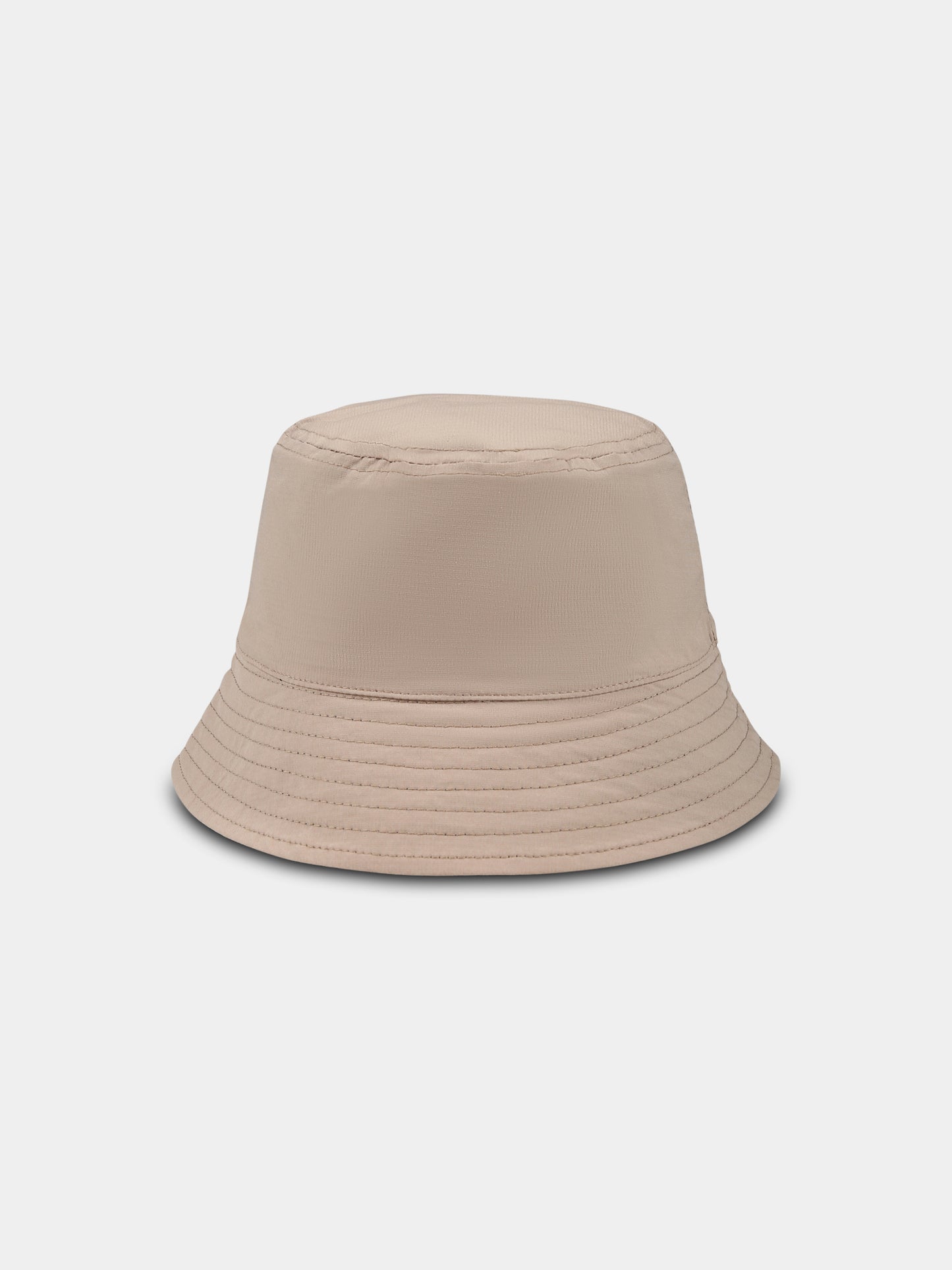 Beige reversible cloche for boy with logo