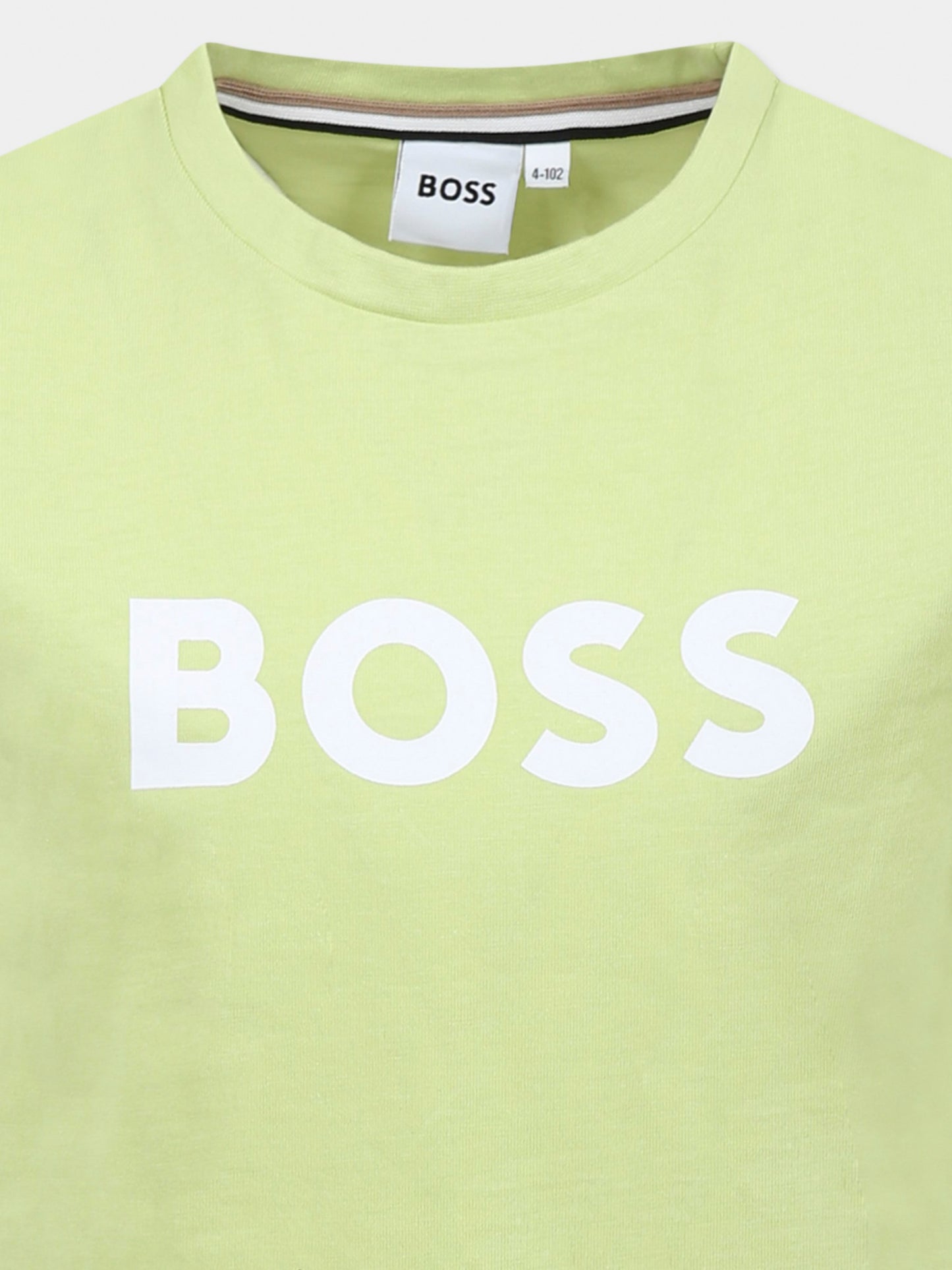T-shirt verde per bambino con logo,Boss,J52030 607