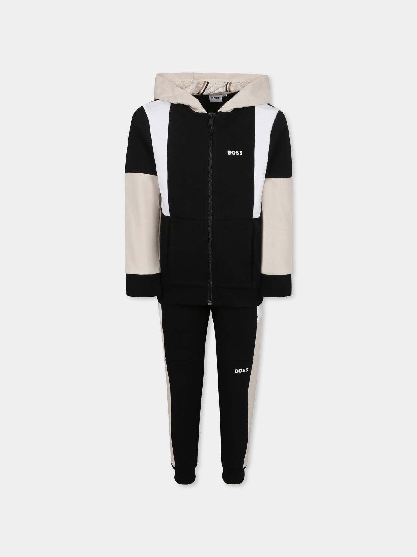 Completo nero per bambino con logo,Boss,J51966 09B