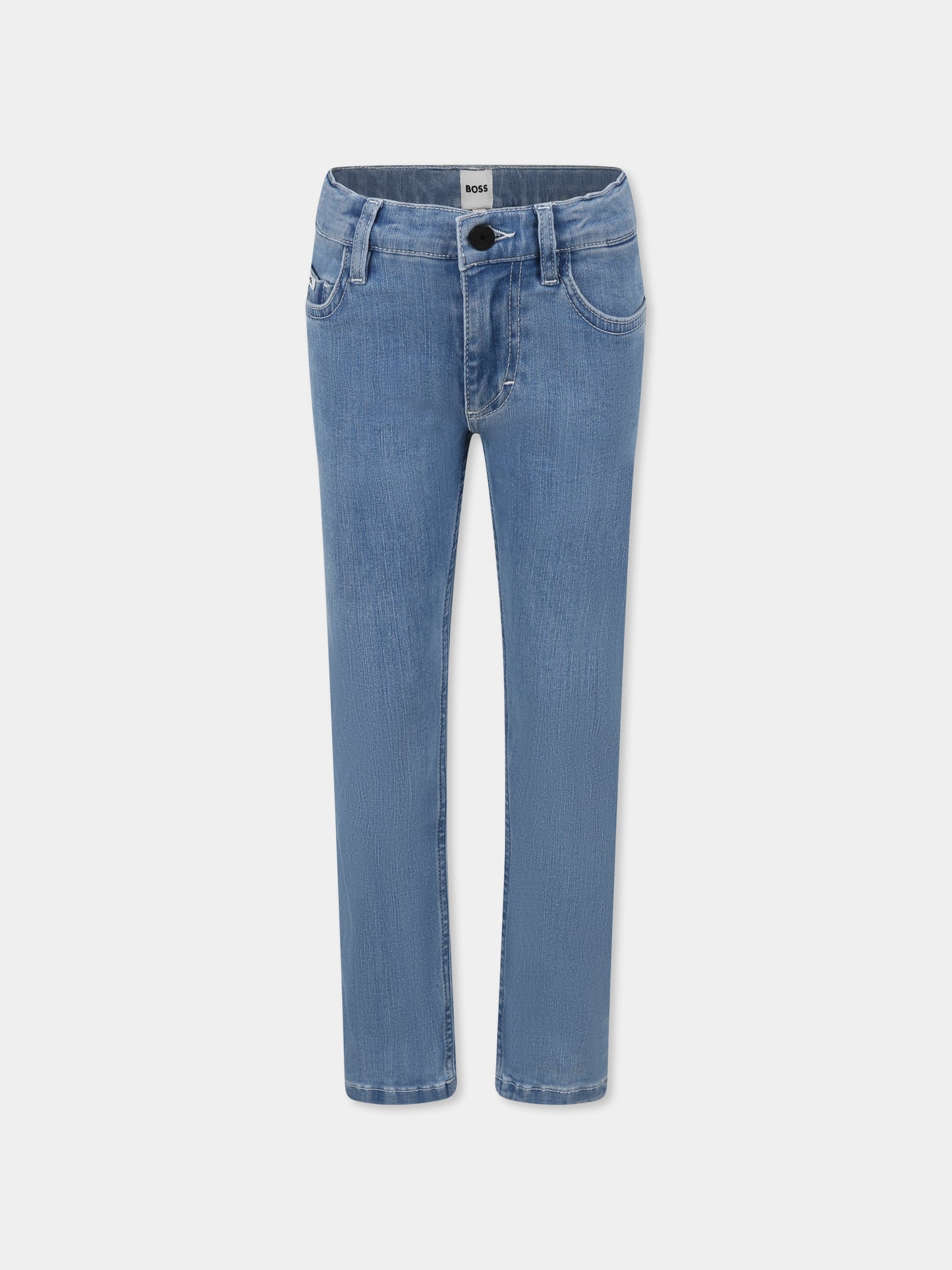 Jeans denim per bambino con logo,Boss,J51984 Z25