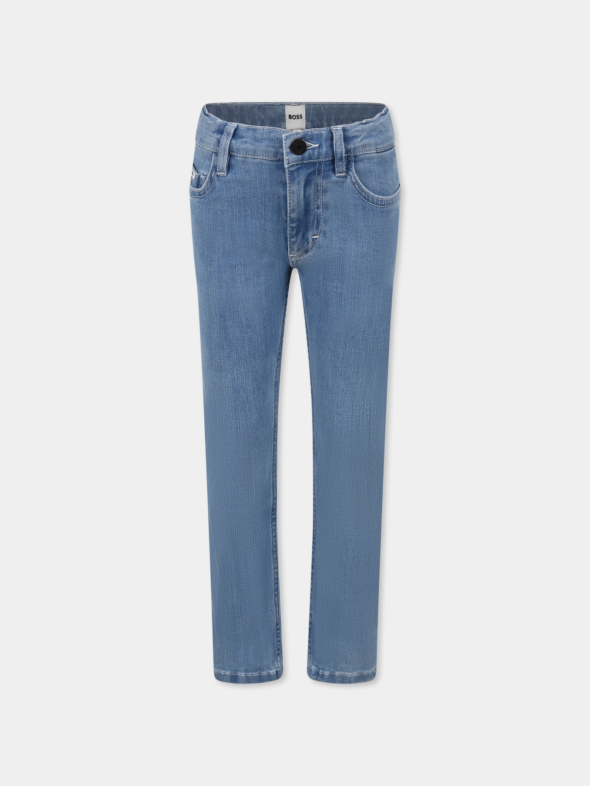 Jeans denim per bambino con logo,Boss,J51984 Z25