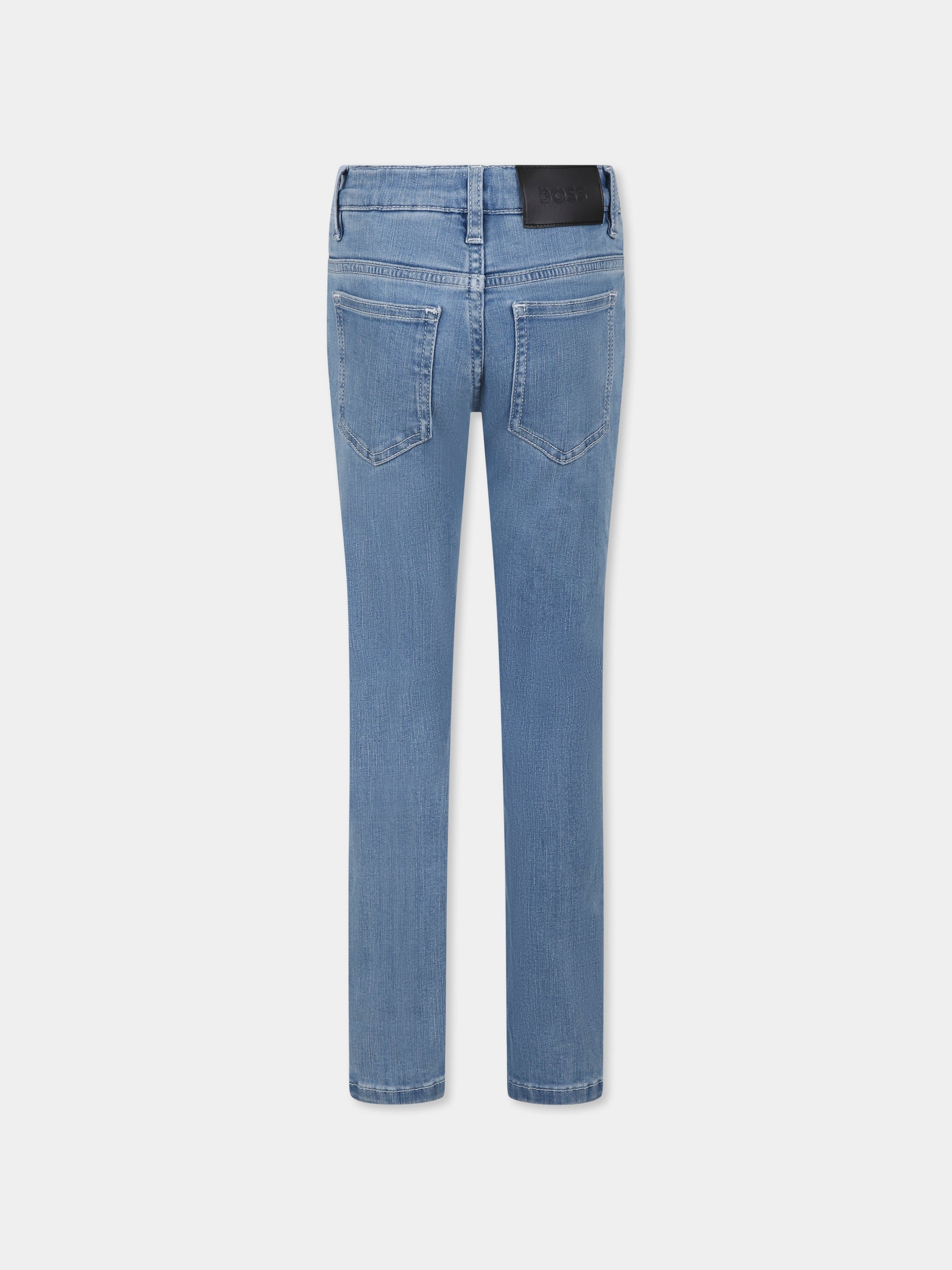 Jeans denim per bambino con logo,Boss,J51984 Z25