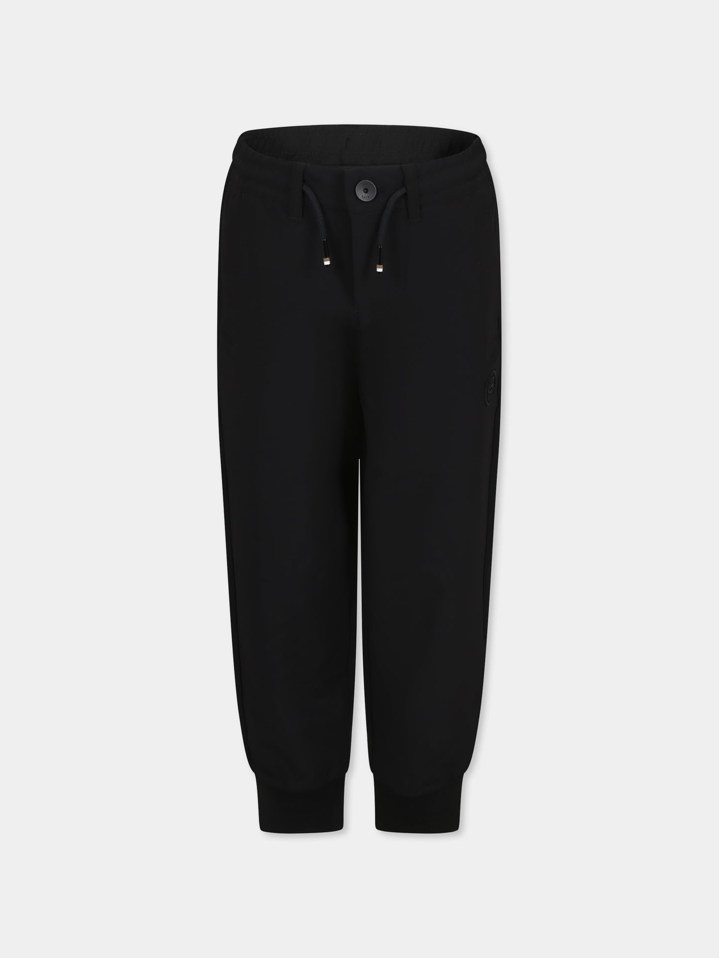 Pantaloni neri per bambino con logo,Boss,J51956 09B