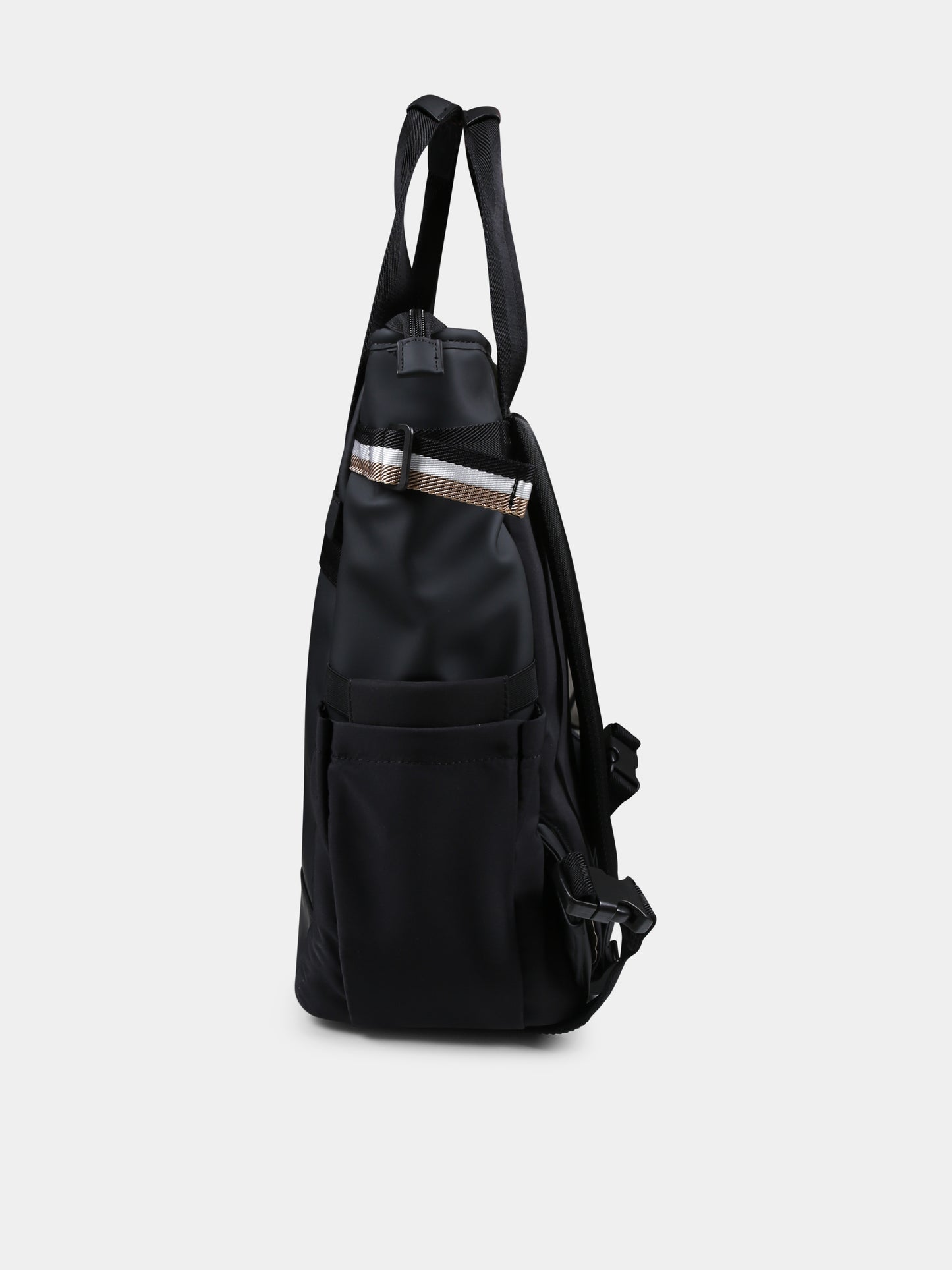 Borsa mamma nera per neonato con logo,Boss,J51735 09B