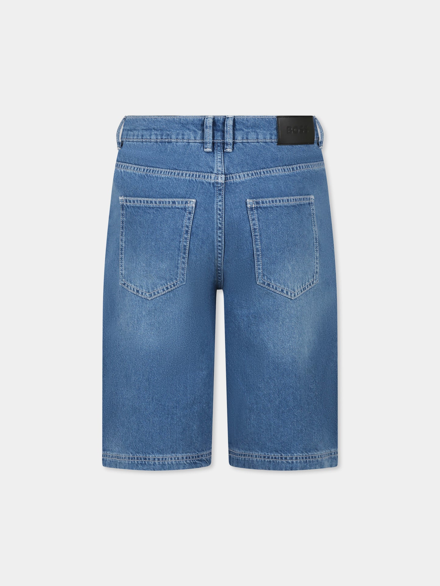 Shorts denim per bambino con logo,Boss,J51994 Z75