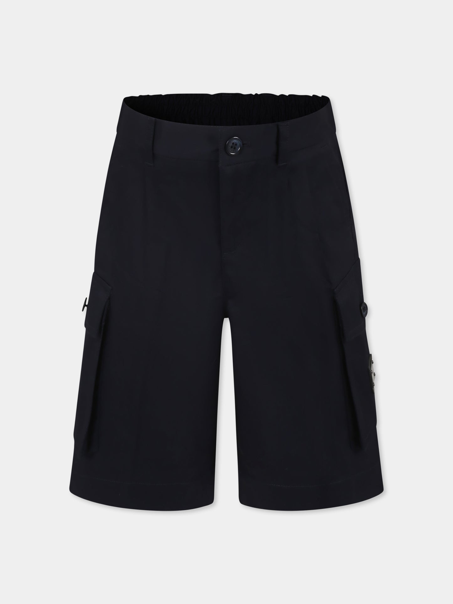 Blue shorts for boy with logo