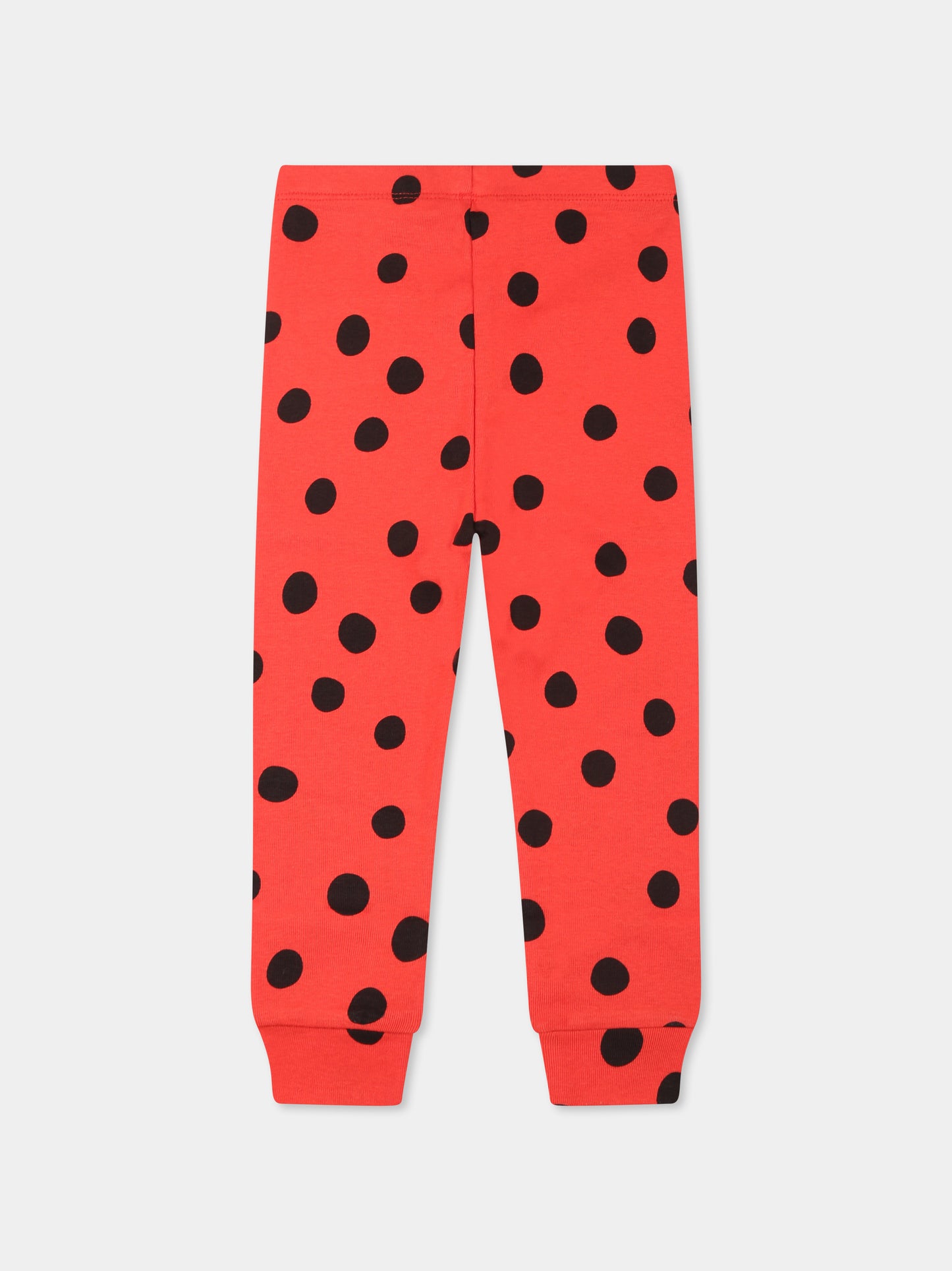 Leggings rossi per neonata con pois,Mini Rodini,2523010042