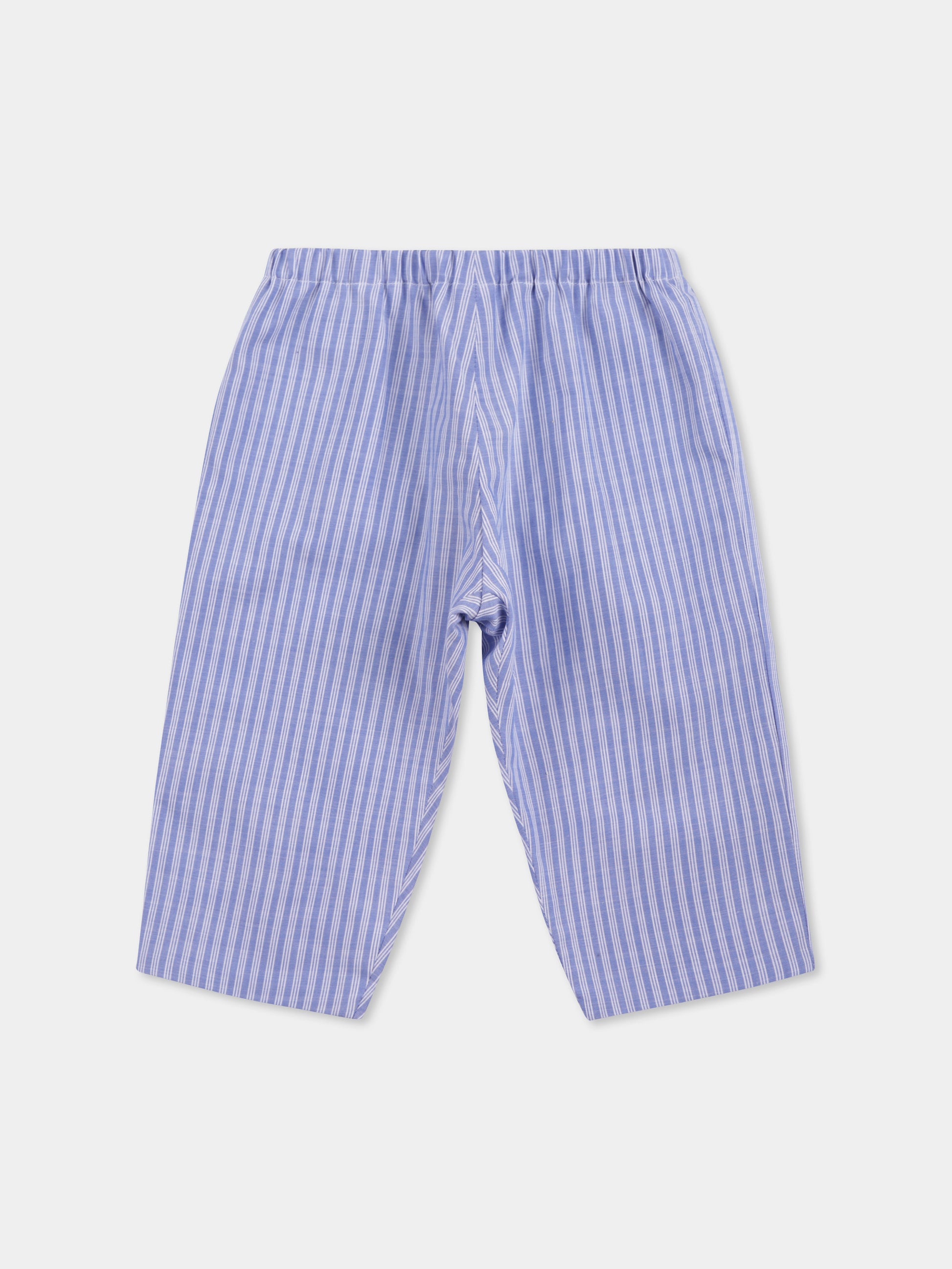 Pantaloni celesti per neonata con stampa floreale,Bonpoint,S05YPAW00004 215