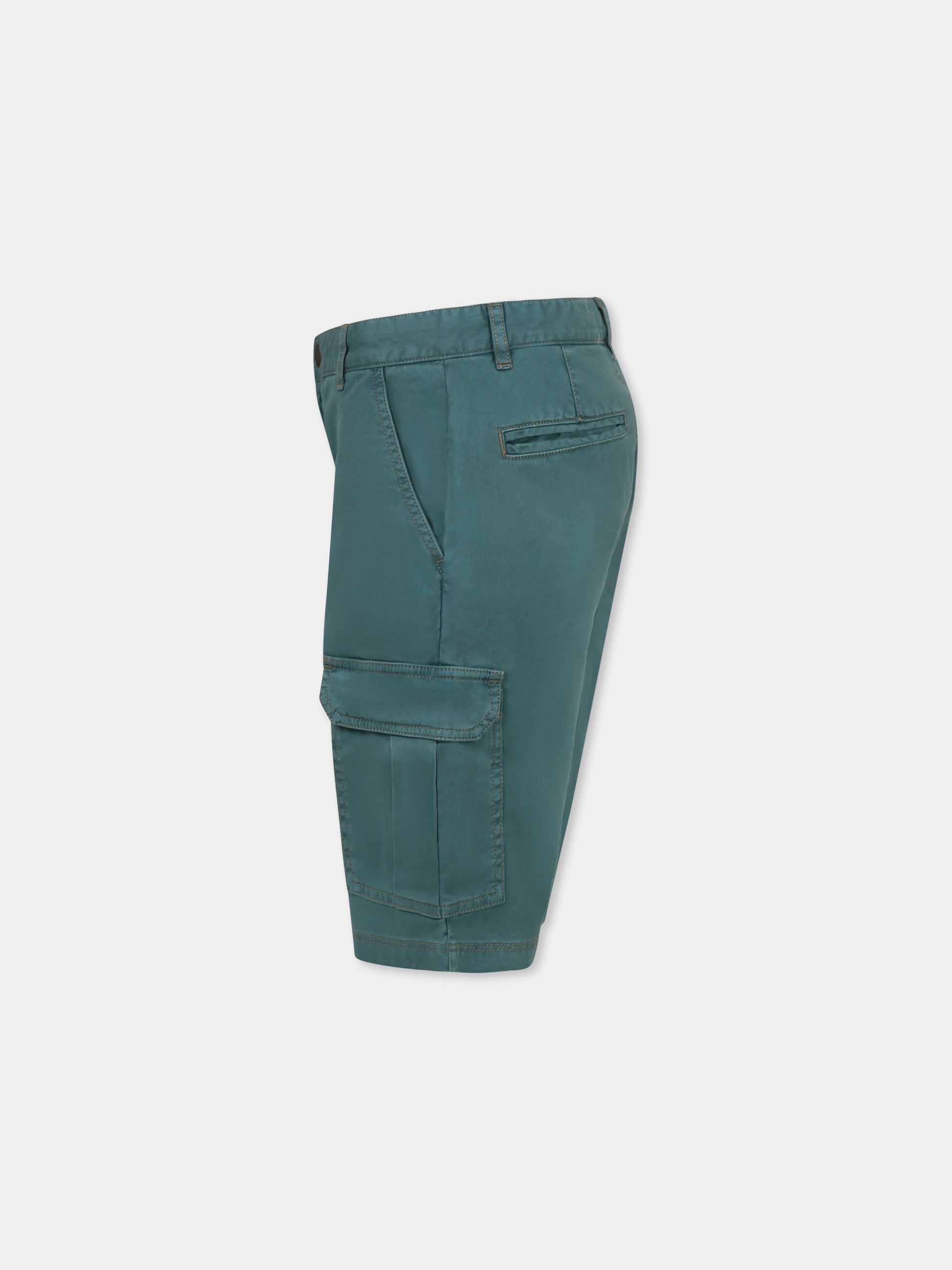 Shorts verdi per bambino con logo,Bonpoint,S05BBEW00008 048C