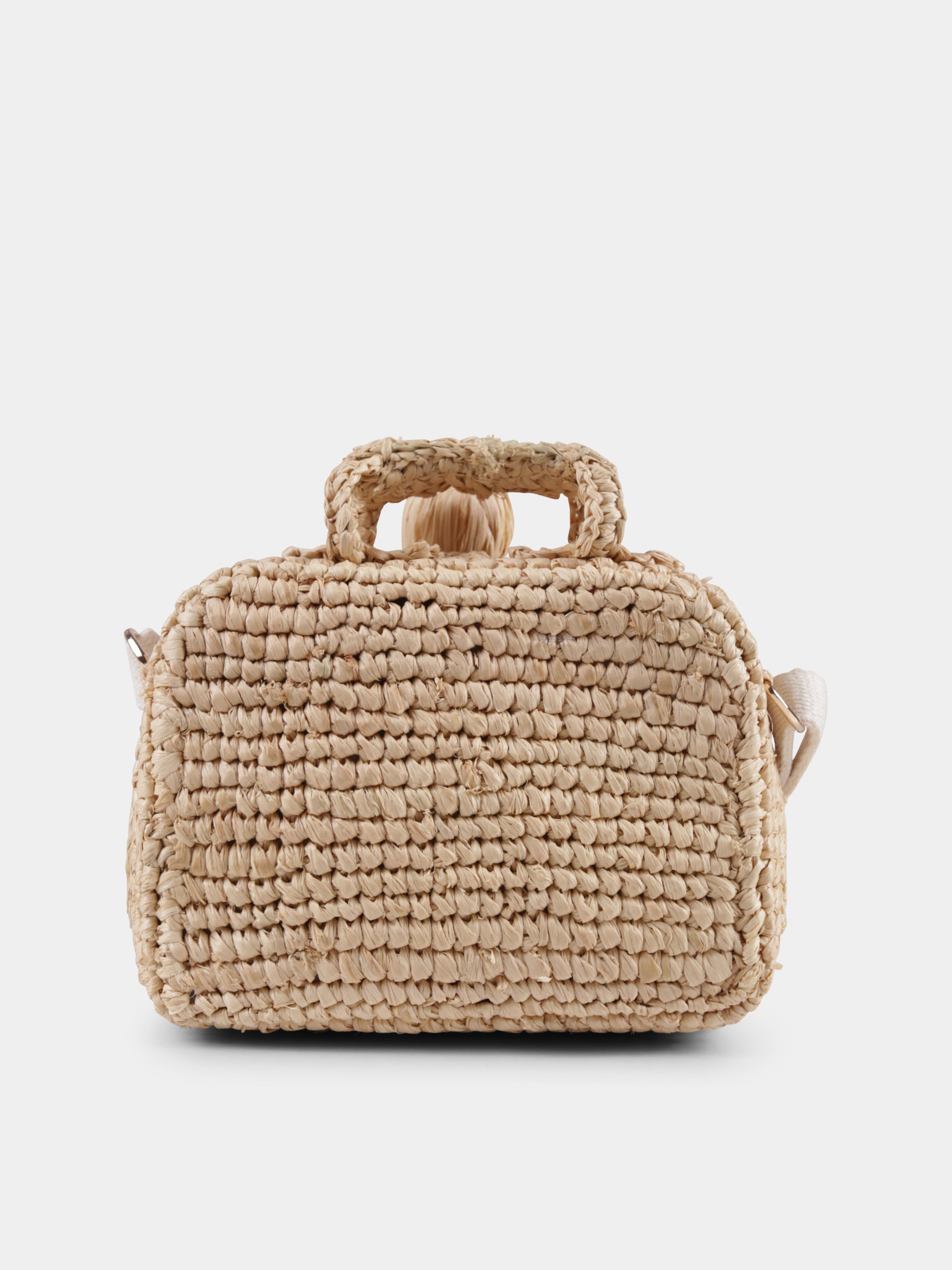 Borsa beige per bambina con ciliegie,Bonpoint,S05GBAW00002 006