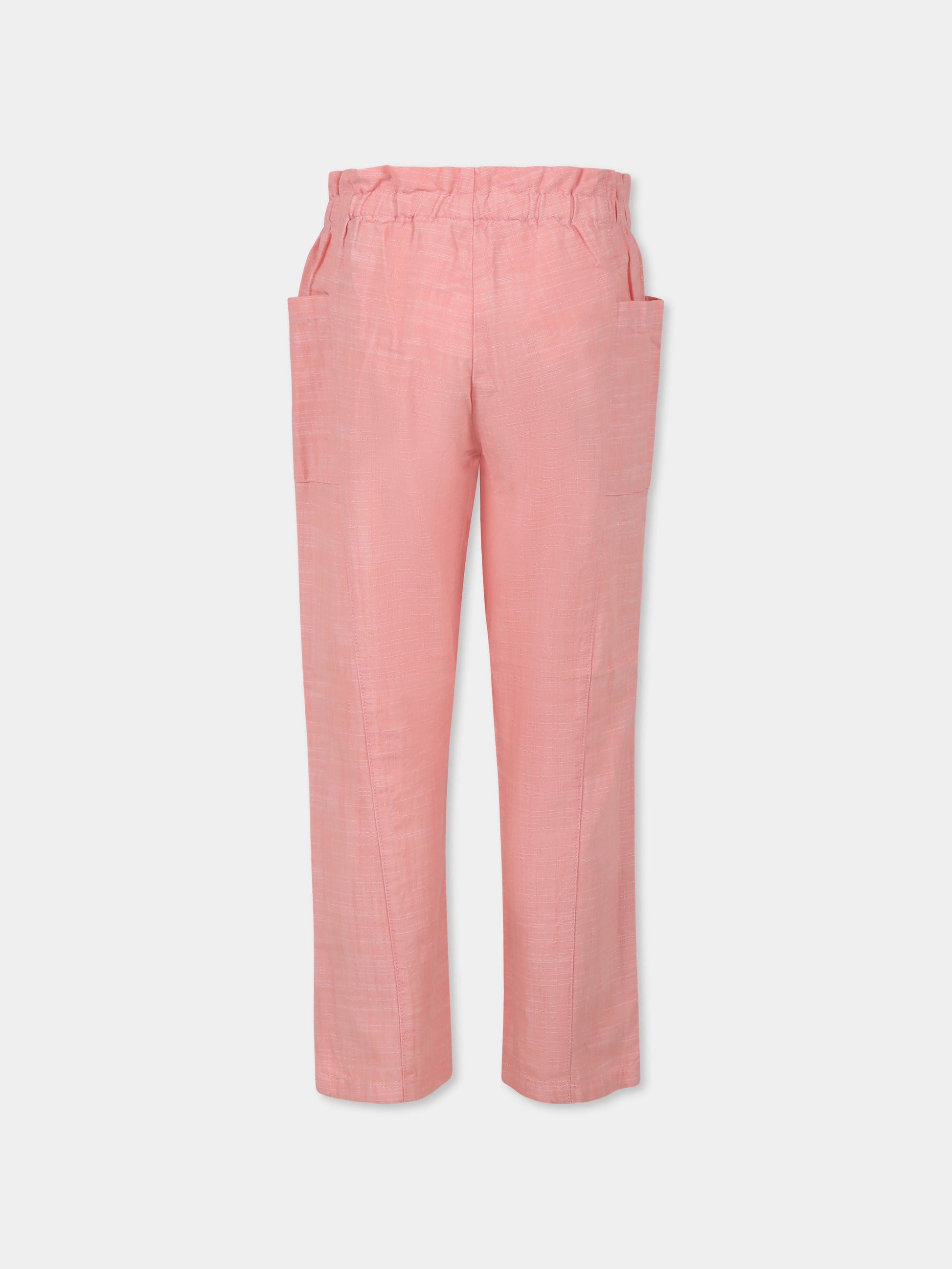 Pantaloni rosa per bambina con ciliegie,Bonpoint,S05GPAW00006 023C
