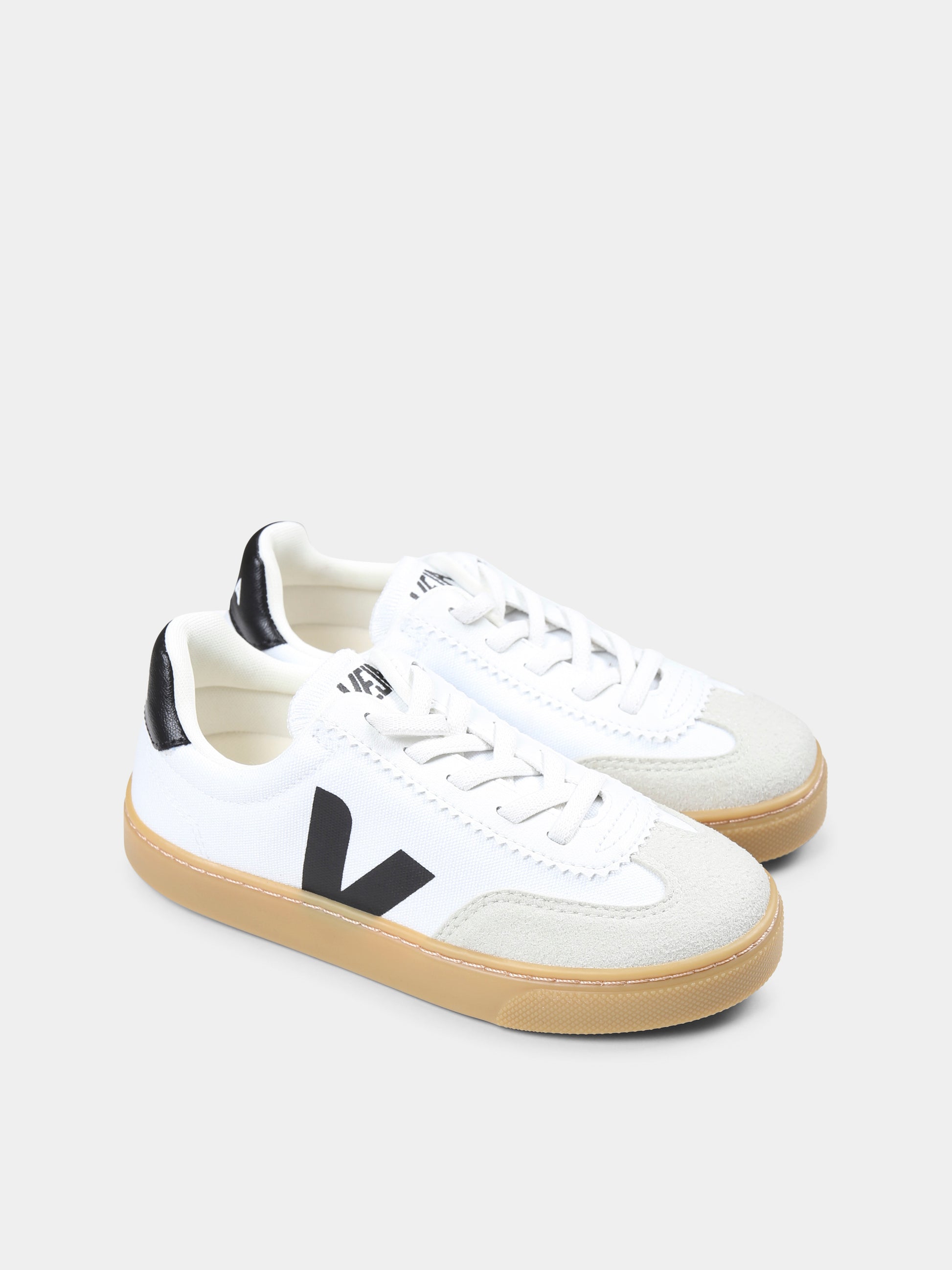 Sneakers bianche per bambini con logo,Veja,SY0120631C