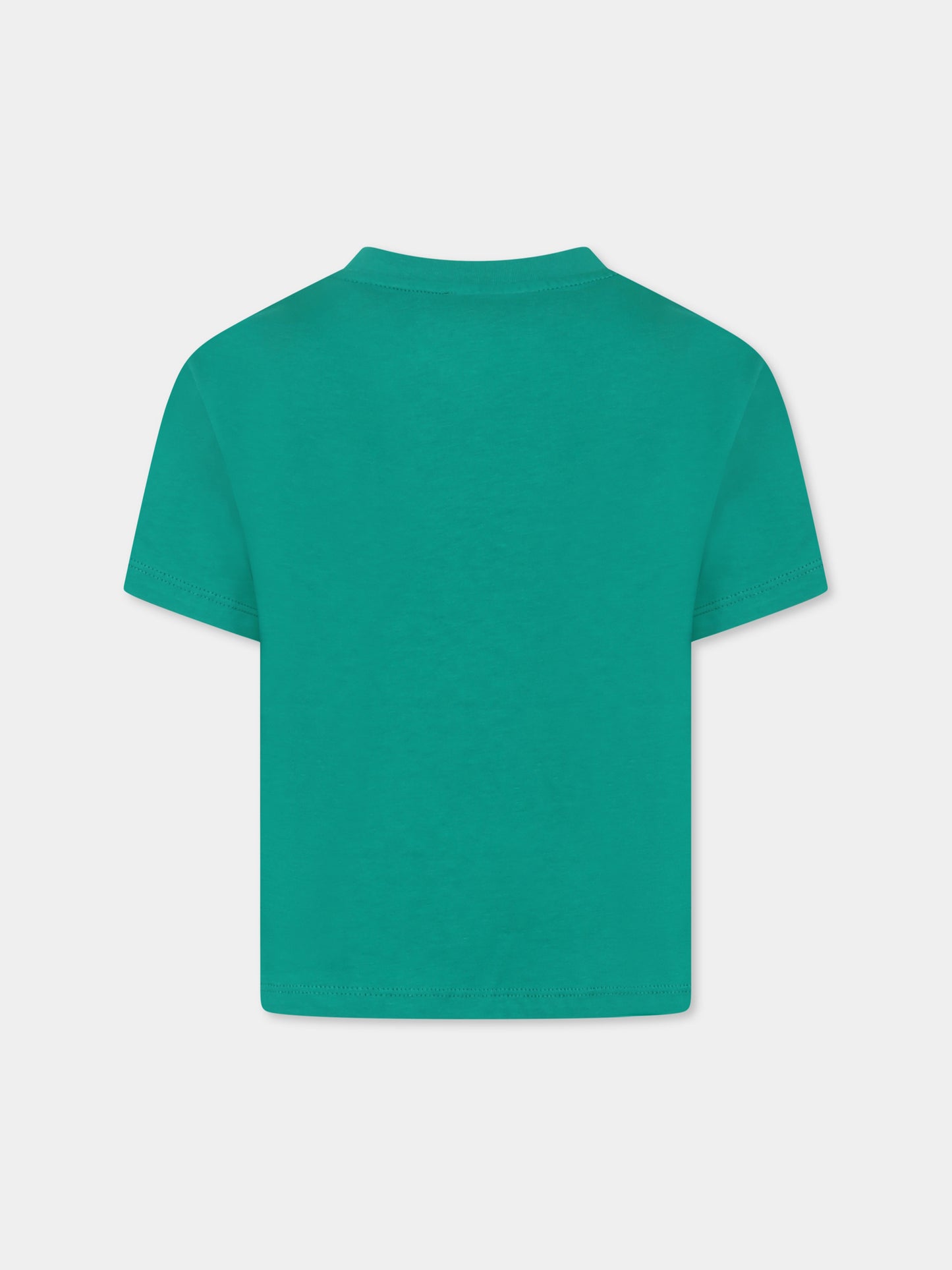 Green t-shirt for kids with Lucky Tiger