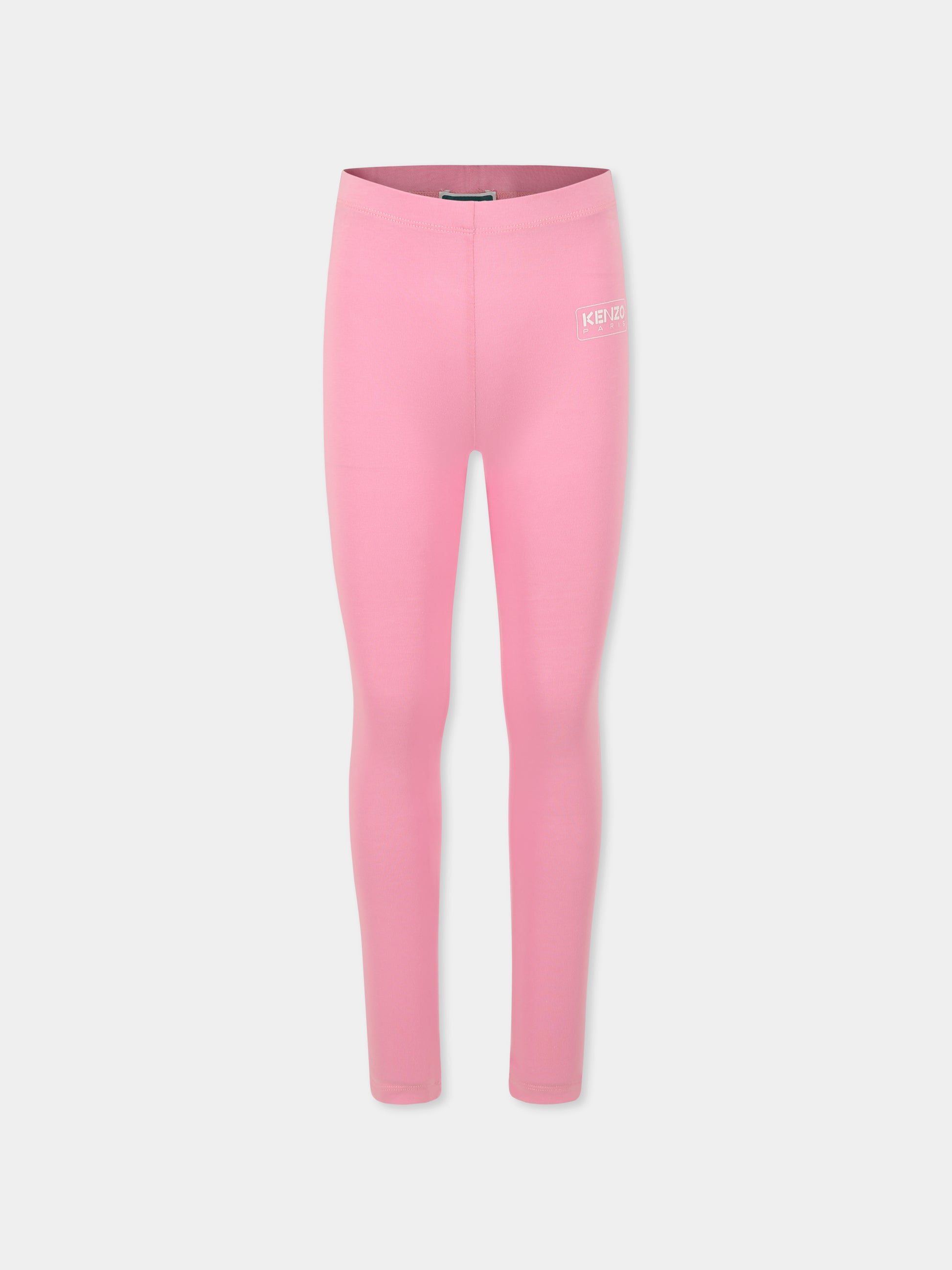 Leggings rosa per bambina con logo,Kenzo Kids,K61003 465