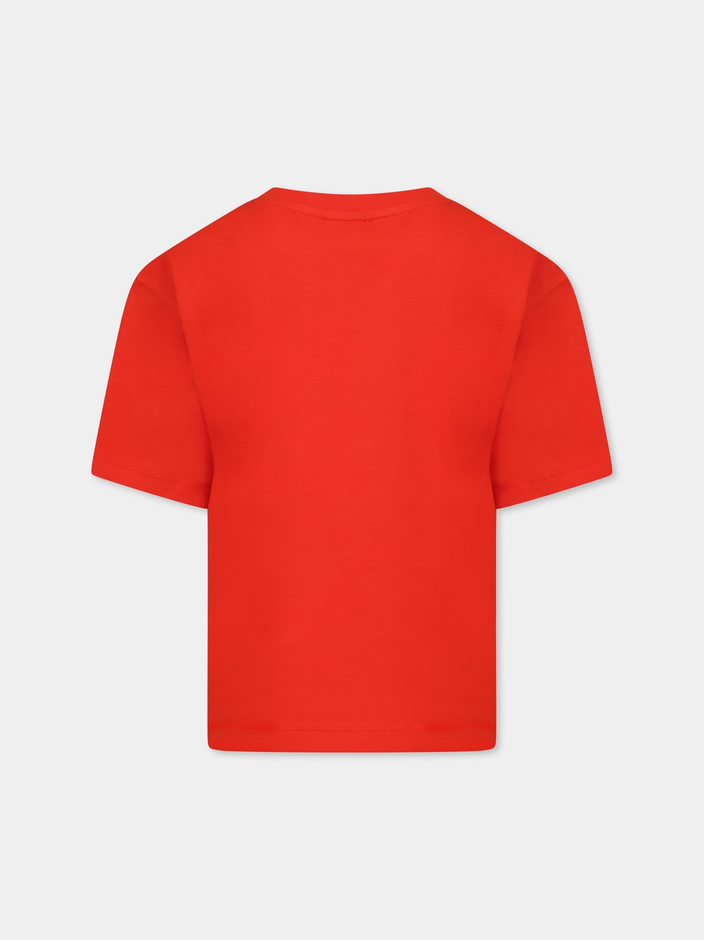 Red t-shirt for girl with logo