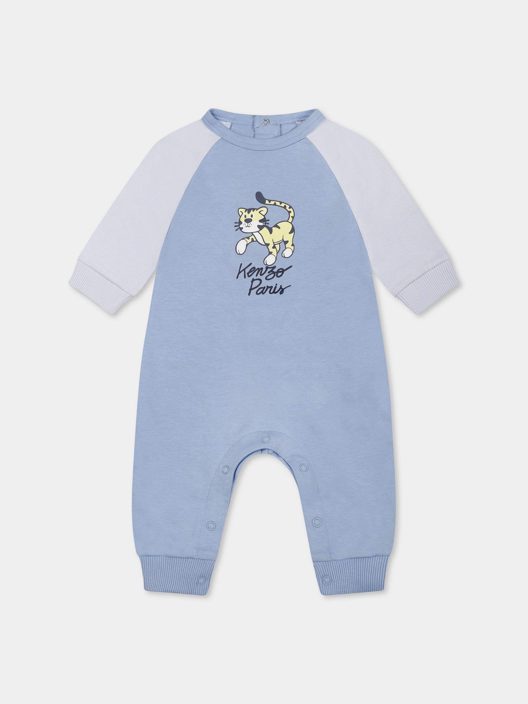 Tutina celeste per neonato con tigre,Kenzo Kids,K60858 77A