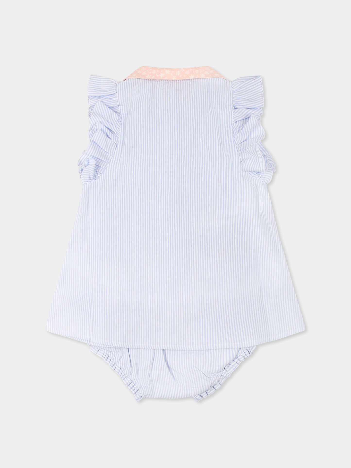 Vestito celeste per neonata con logo,Kenzo Kids,K60853 117