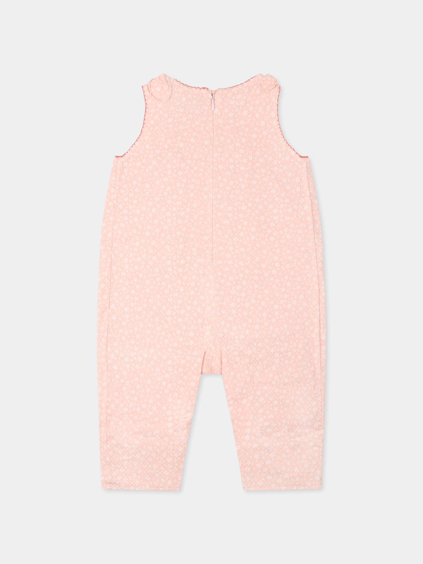 Pagliaccetto rosa per neonata con stampa floreale,Kenzo Kids,K60842 47R