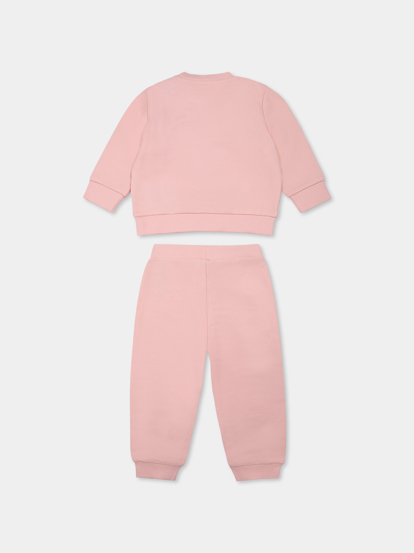 Pink suit for baby girl with Licky Tiger