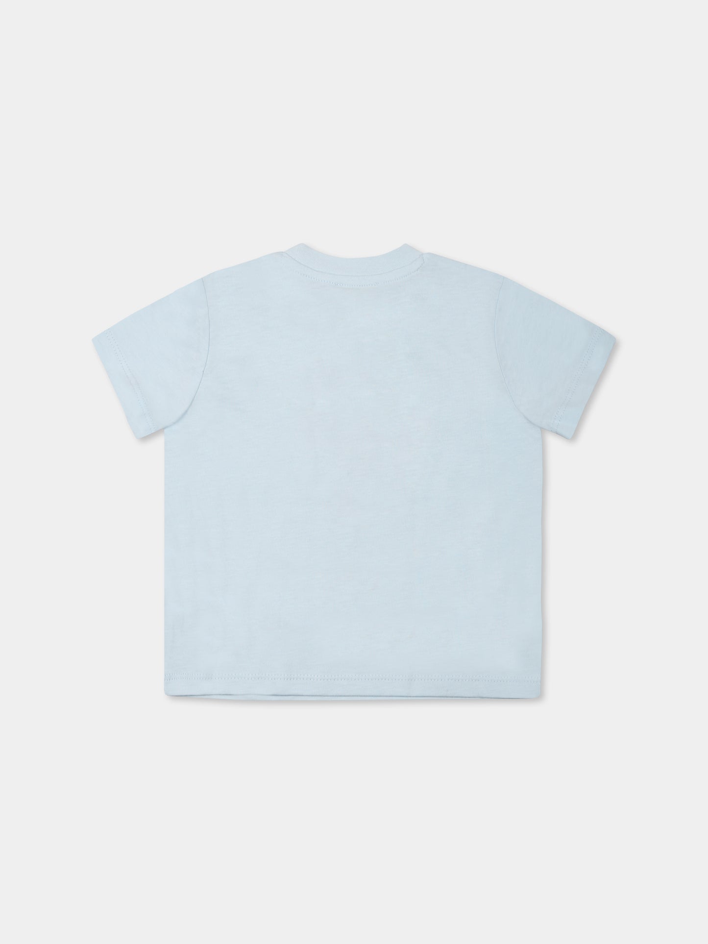 Light blue t-shirt for baby boy with tiger