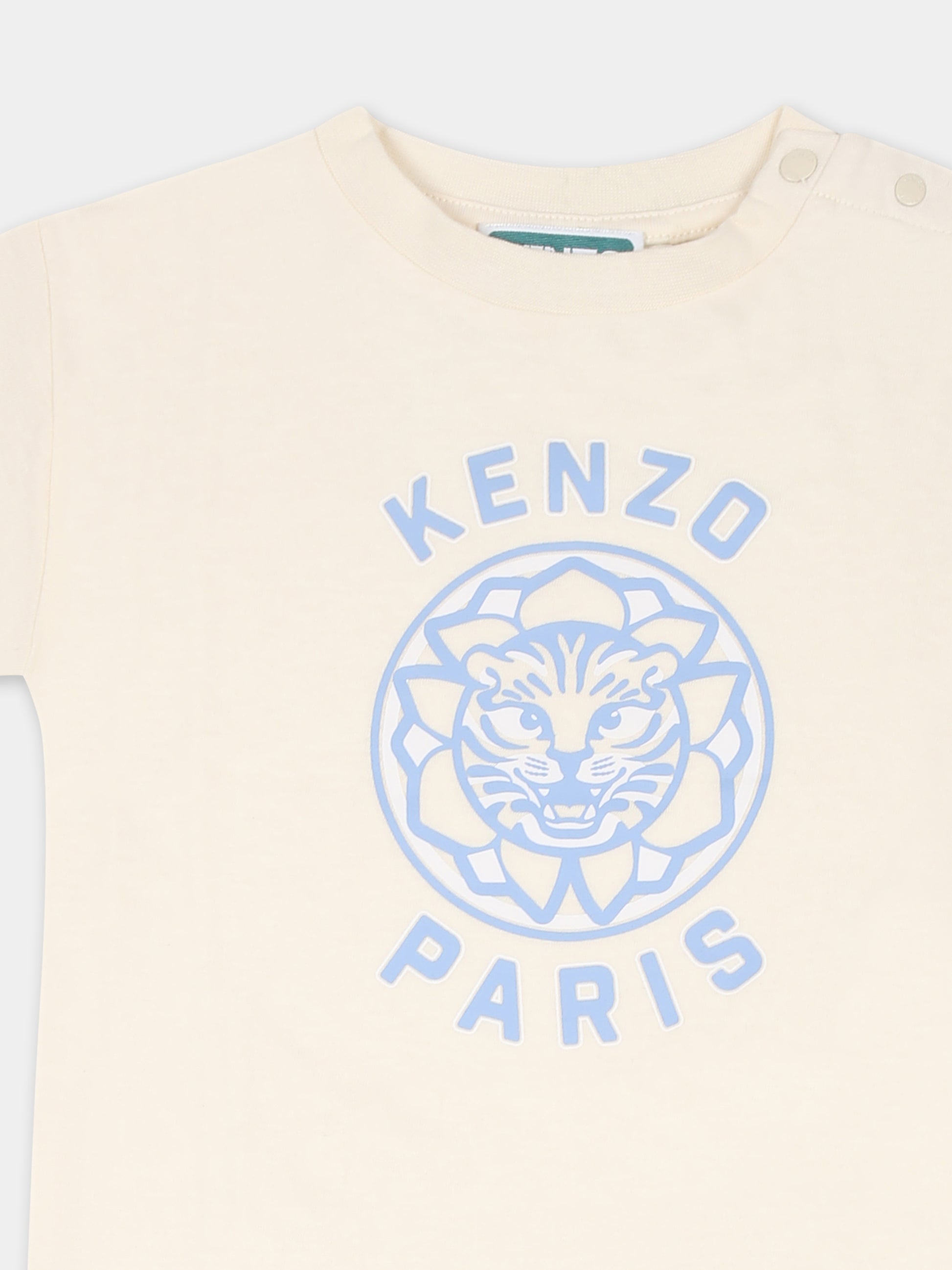 Completo muitcolor per neonato con tigre e stampa Kenzo Seigaiha,Kenzo Kids,K60959 789