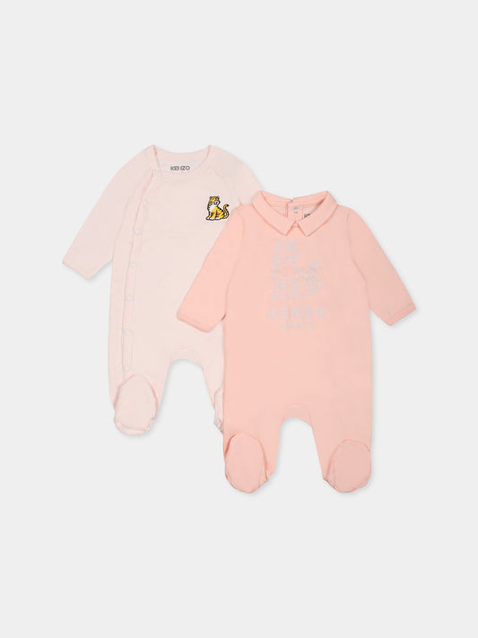 Set tutine rosa per neonata con tigre Kotora,Kenzo Kids,K60869 47R