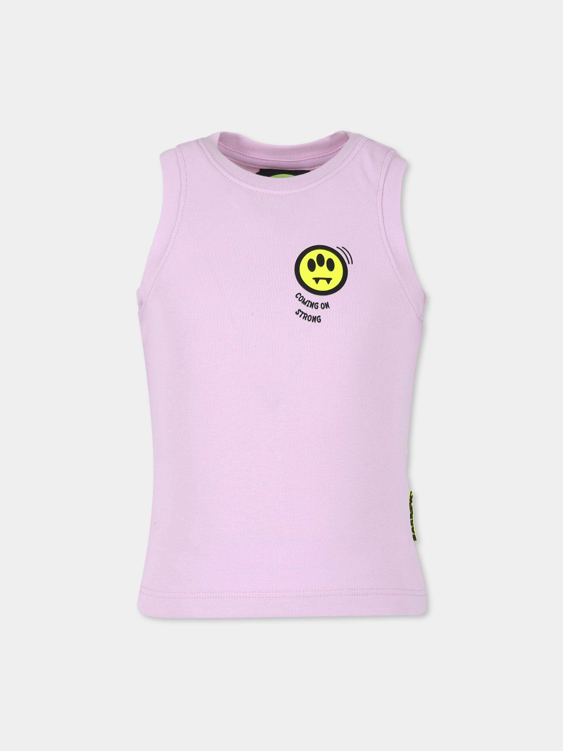 Canotta rosa pe bambina con smile,Barrow,S4BKJGTA109 BW014