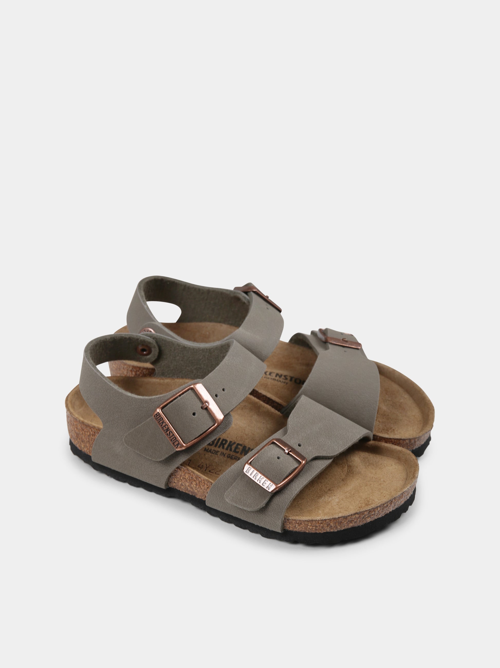 Sandali New York marroni per bambino,Birkenstock,1029747 NEW YORK