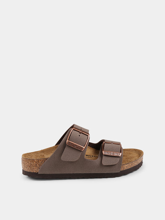 Sandali marroni Ariziona Kids per bambini con logo,Birkenstock,552893 ARIZONA