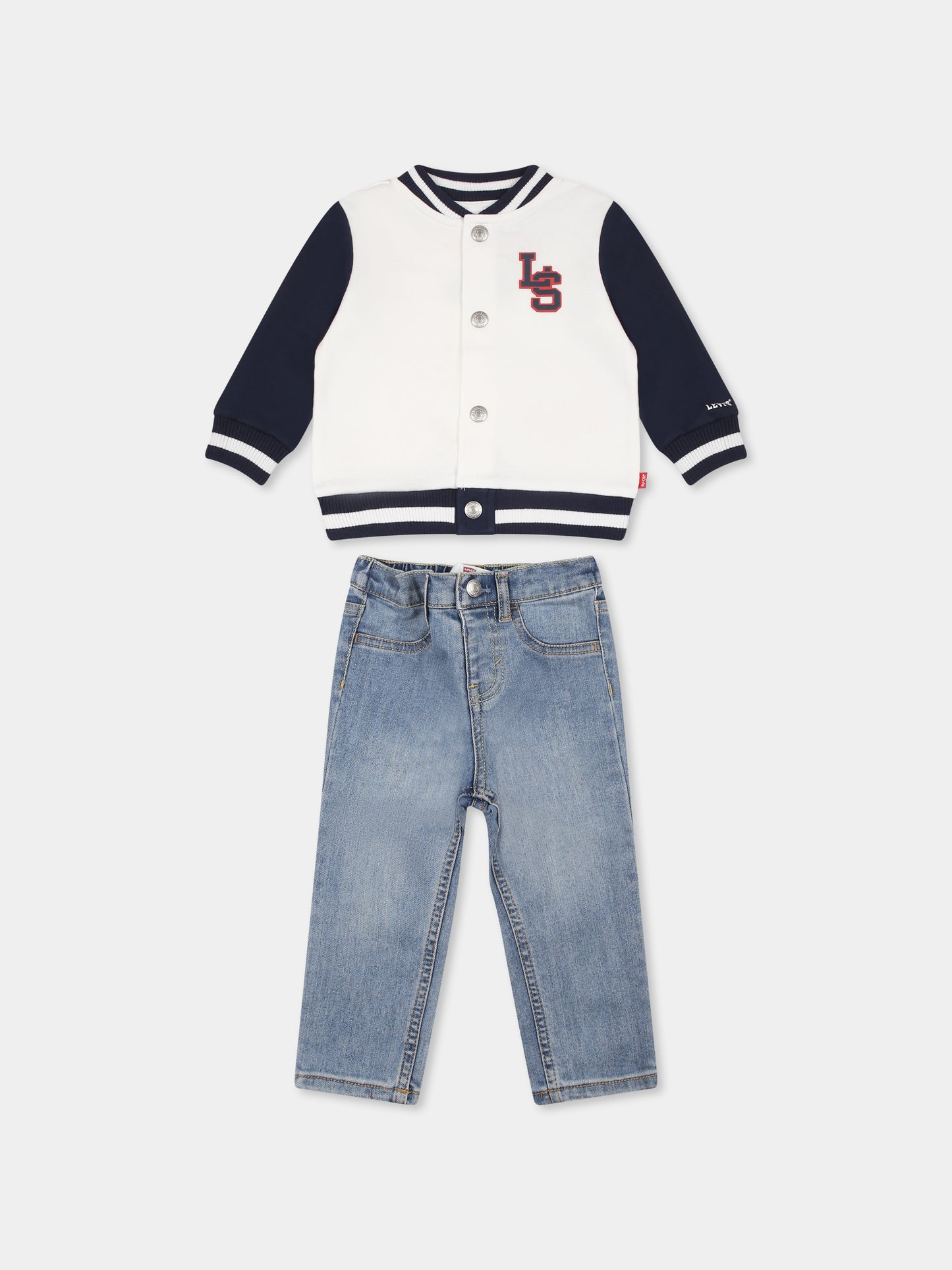 Completo multicolor per neonato con logo,Levi's Kids,M691 W1T