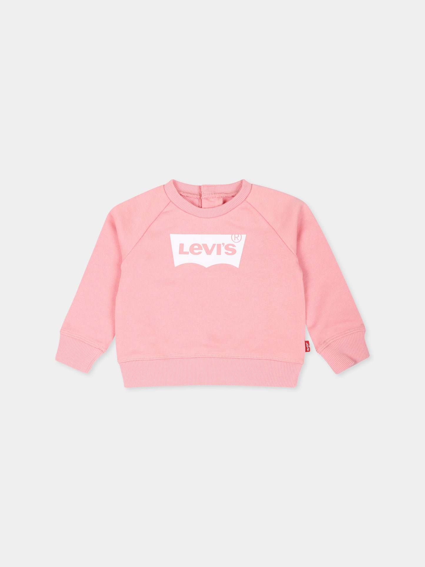 Felpa rosa per neonata con logo,Levi's Kids,23WMLK1E6660 AFT