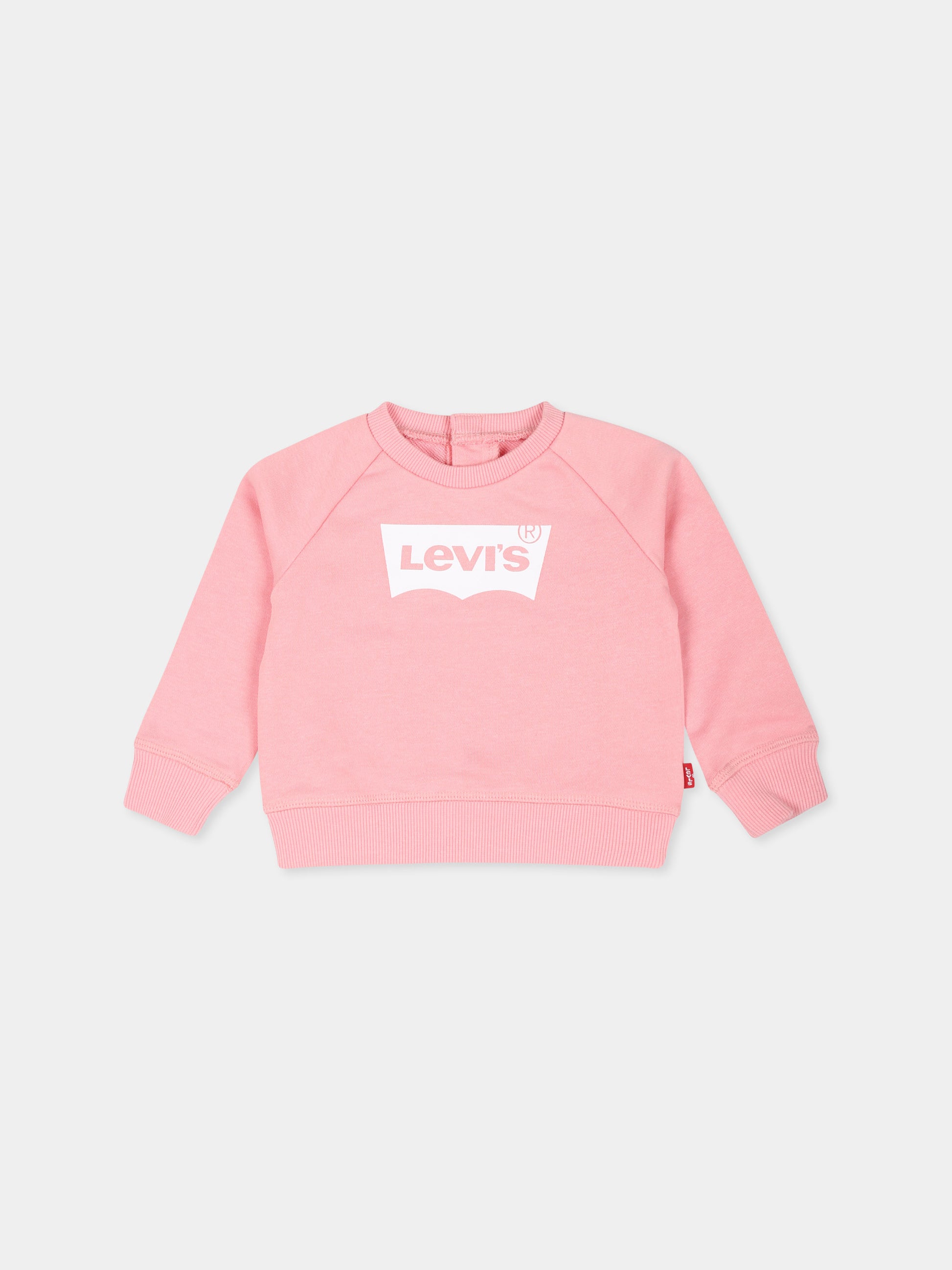 Felpa rosa per neonata con logo,Levi's Kids,23WMLK1E6660 AFT