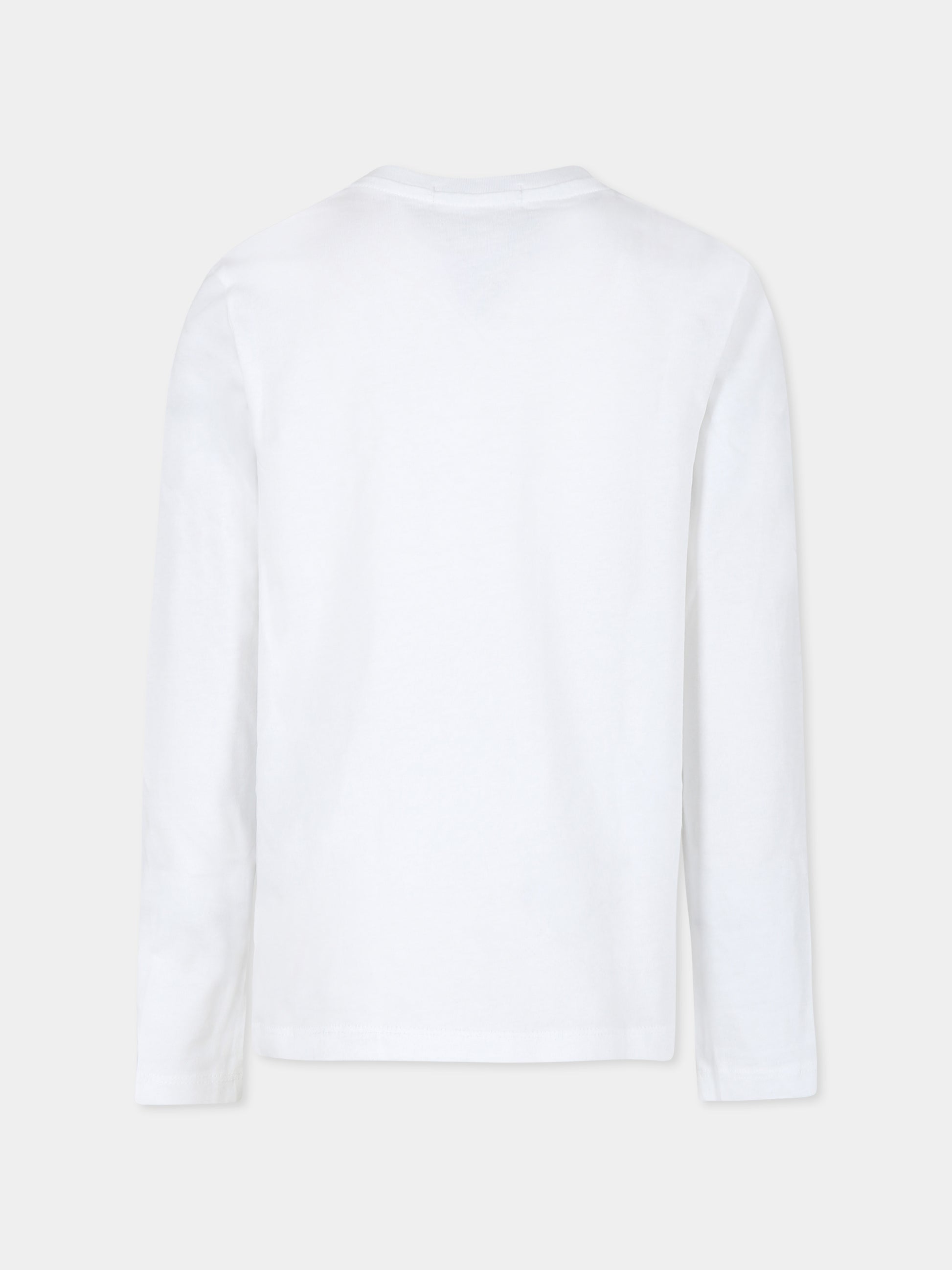 T-shirt bianca per bambina con logo,Calvin Klein Kids,23FCKIG0IG02135 YAF