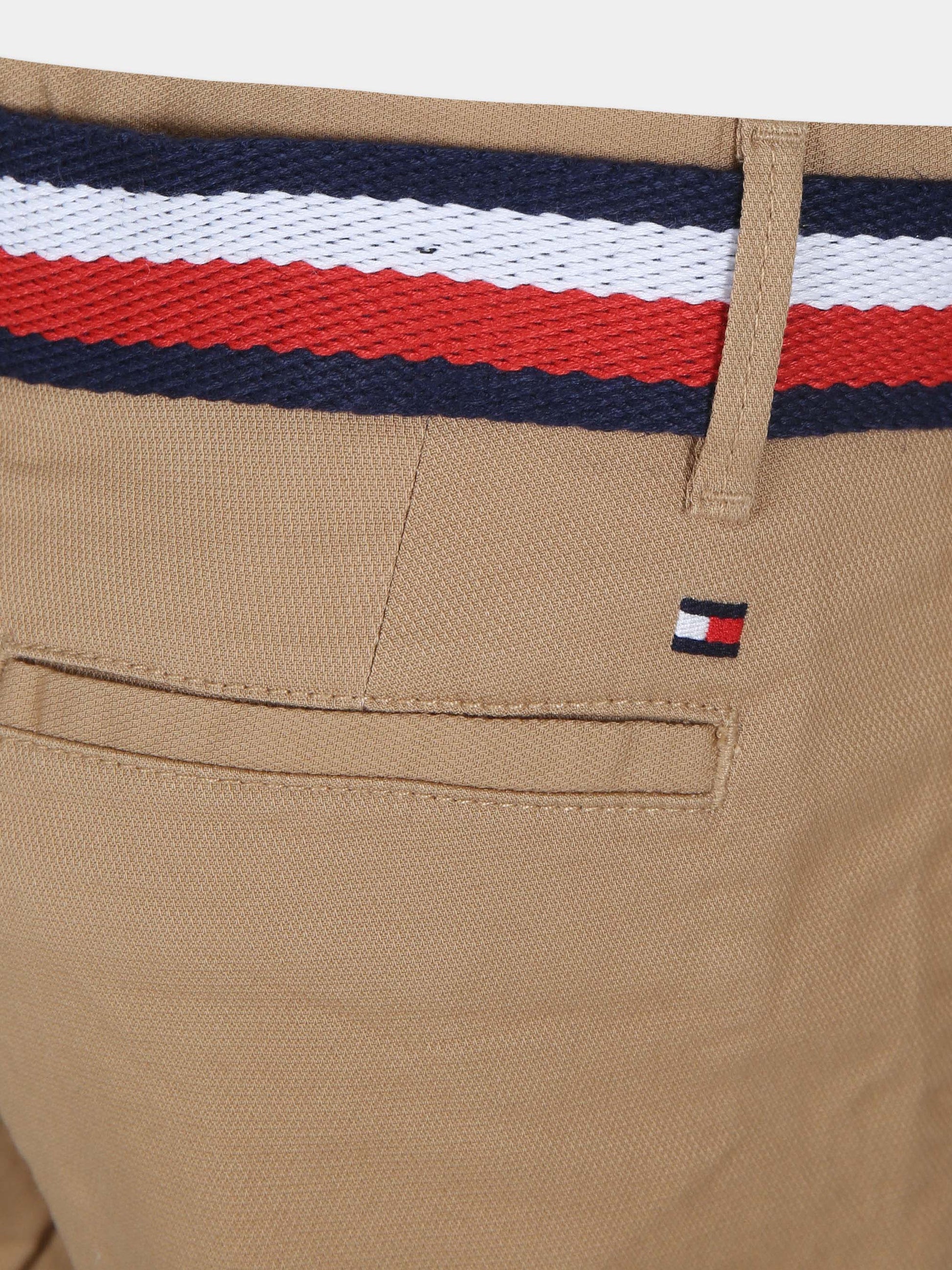 Shorts beige per bambino con bandierina,Tommy Hilfiger Junior,24STHKB0KB08845 RBL