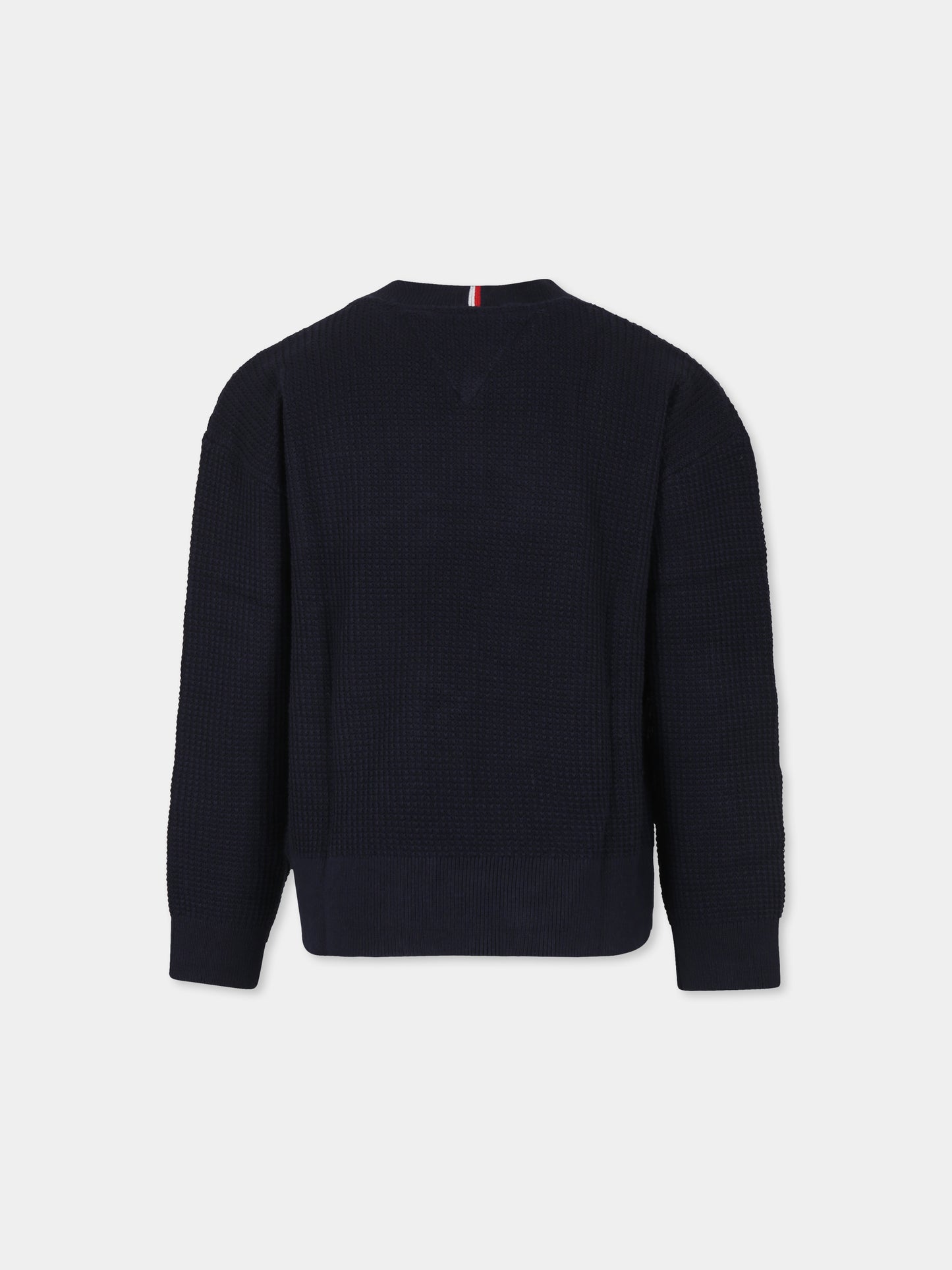 Maglione blu per bambino con logo,Tommy Hilfiger Junior,23FTHKB0KB08504 DW5