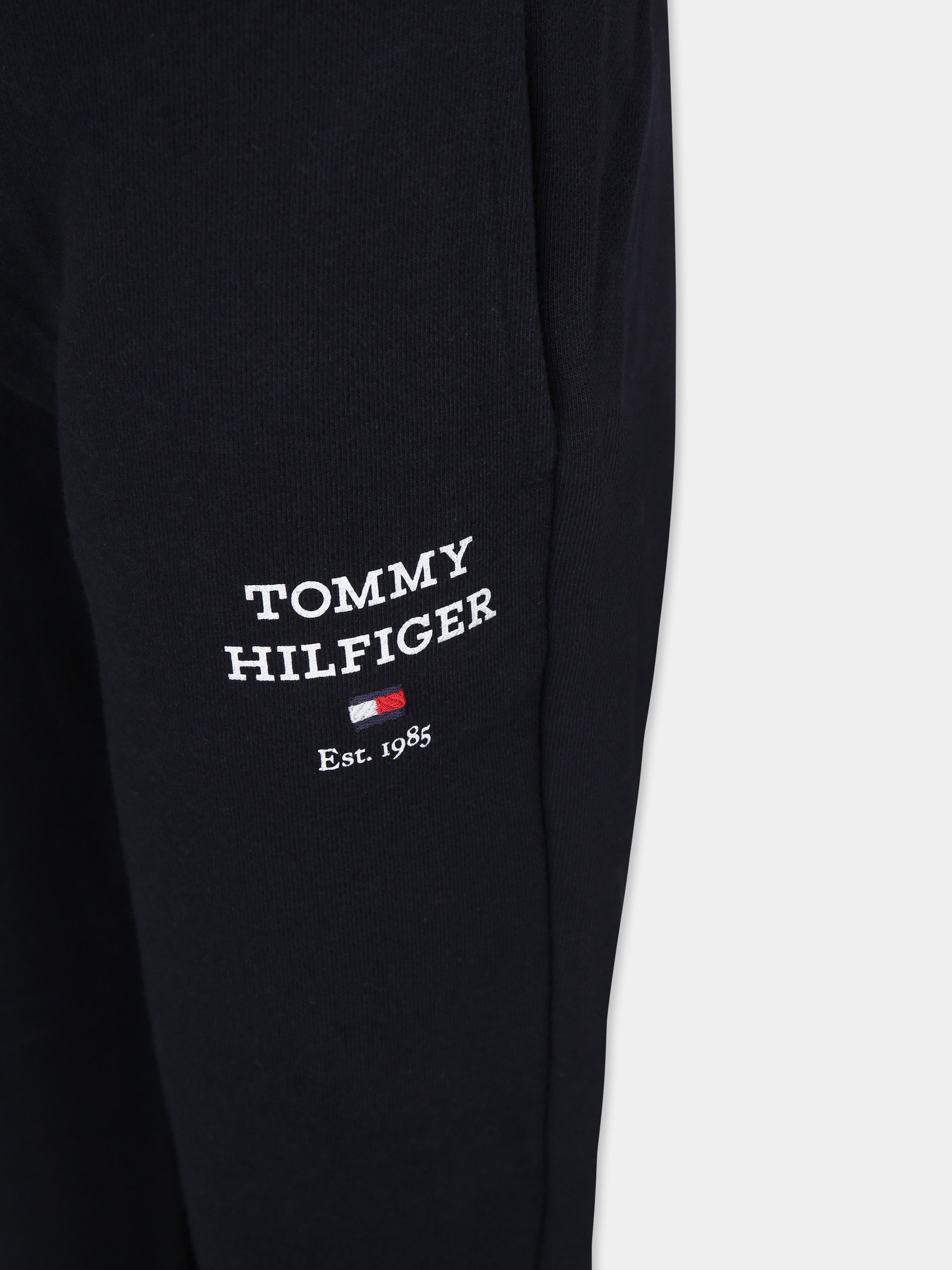 Pantaloni blu per bambino con logo,Tommy Hilfiger Junior,23FTHKB0KB08697 DW5