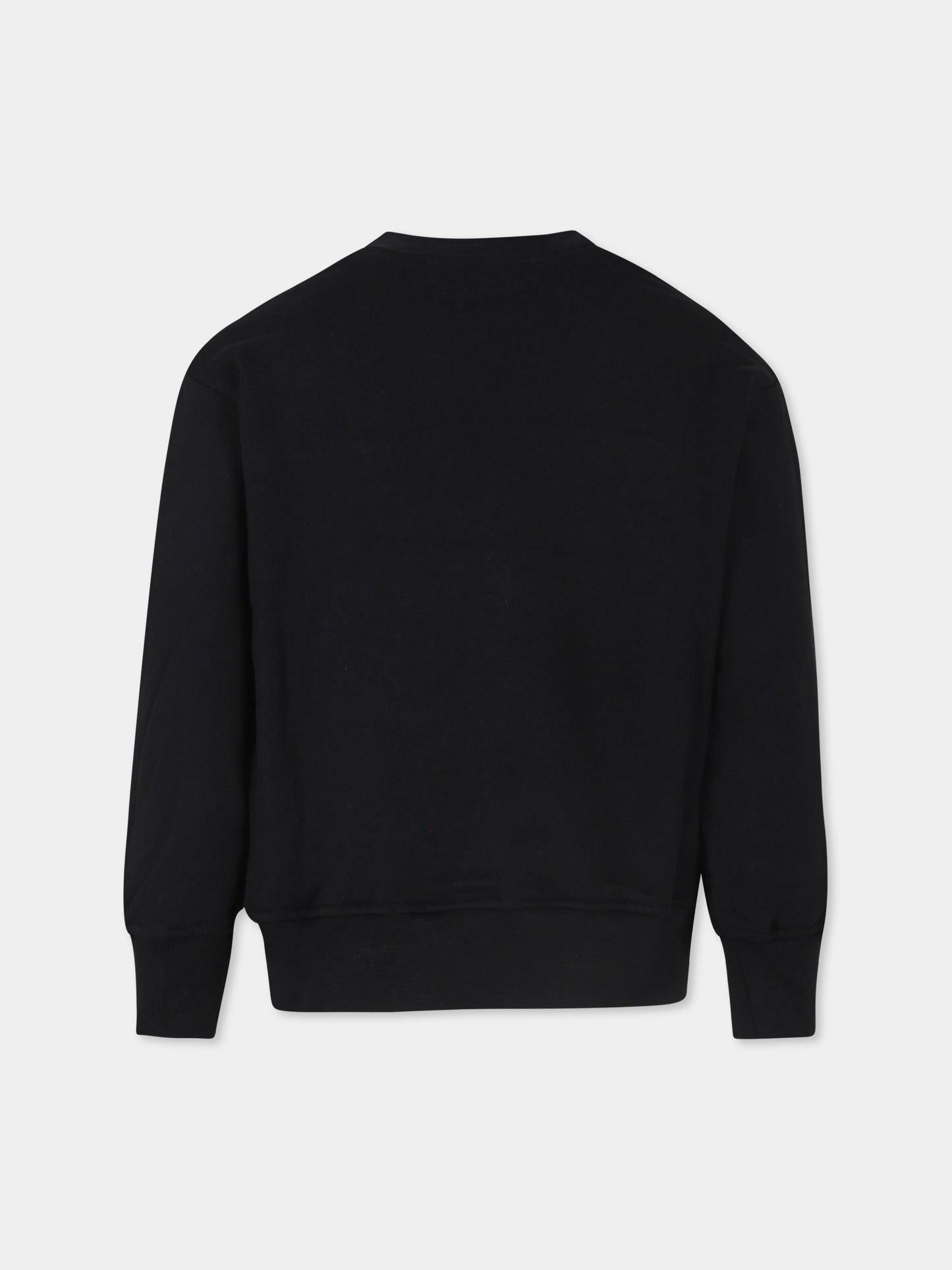 Felpa nera per bambina con logo,Msgm Kids,S4MSJGSW135 110
