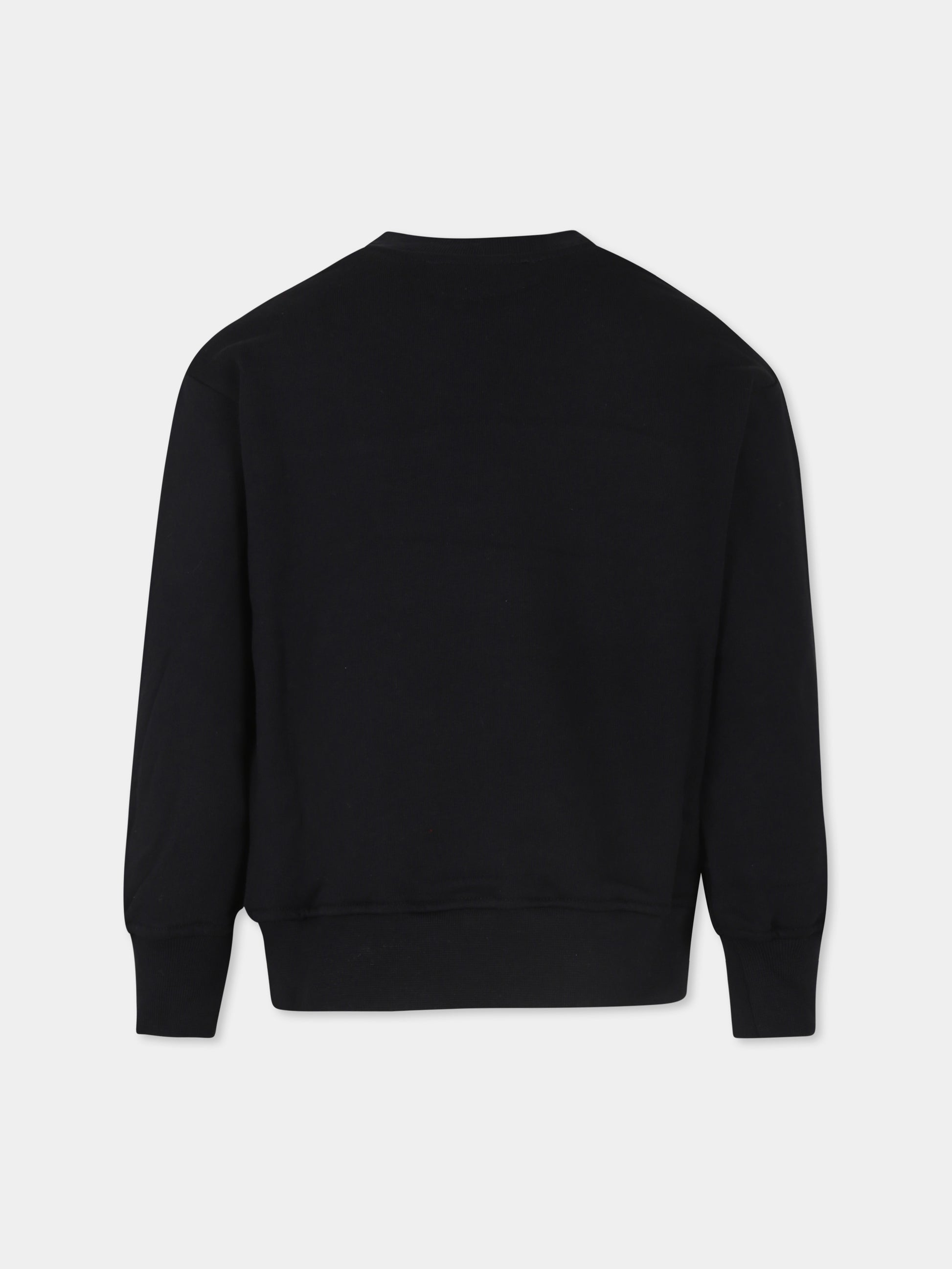 Felpa nera per bambina con logo,Msgm Kids,S4MSJGSW135 110