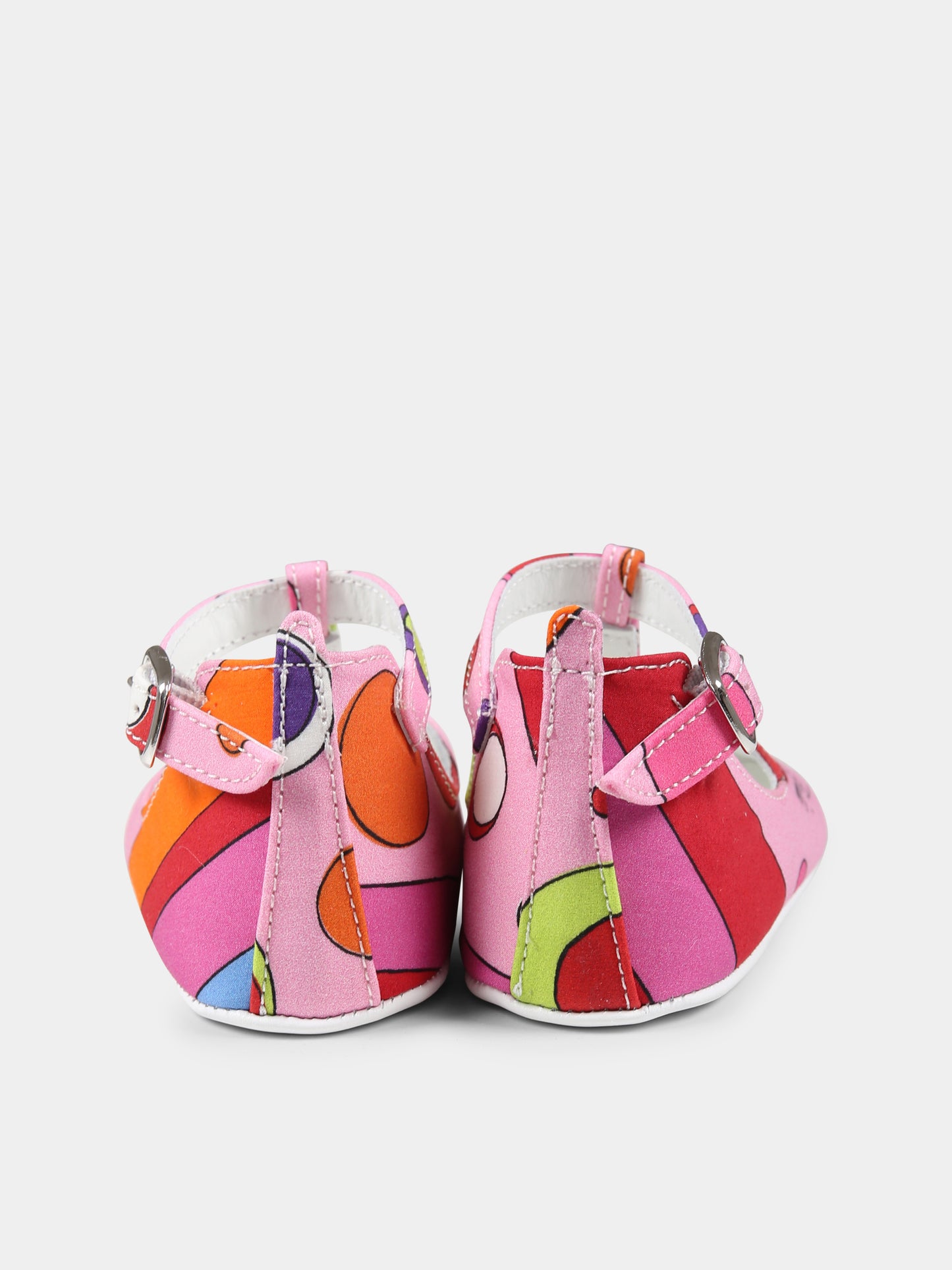 Occhi di bue multicolor per neonata con stampa marmo,Emilio Pucci Junior,PW0026 P0494 437MC