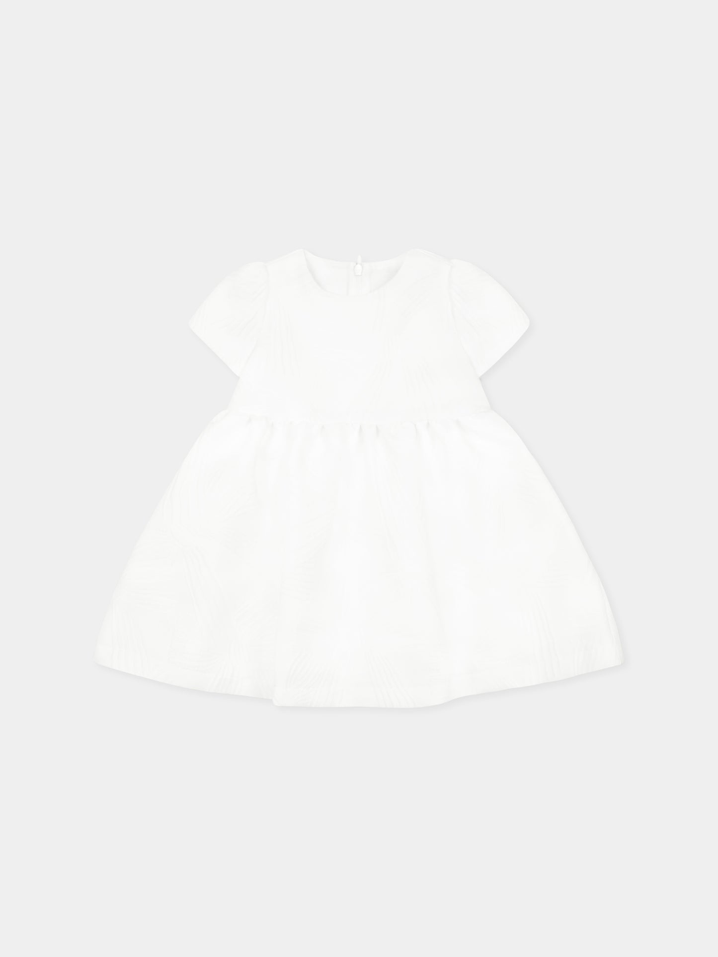 Vestito bianco per neonata con fiocchi all over,Simonetta,SW1041 U0207 101BC