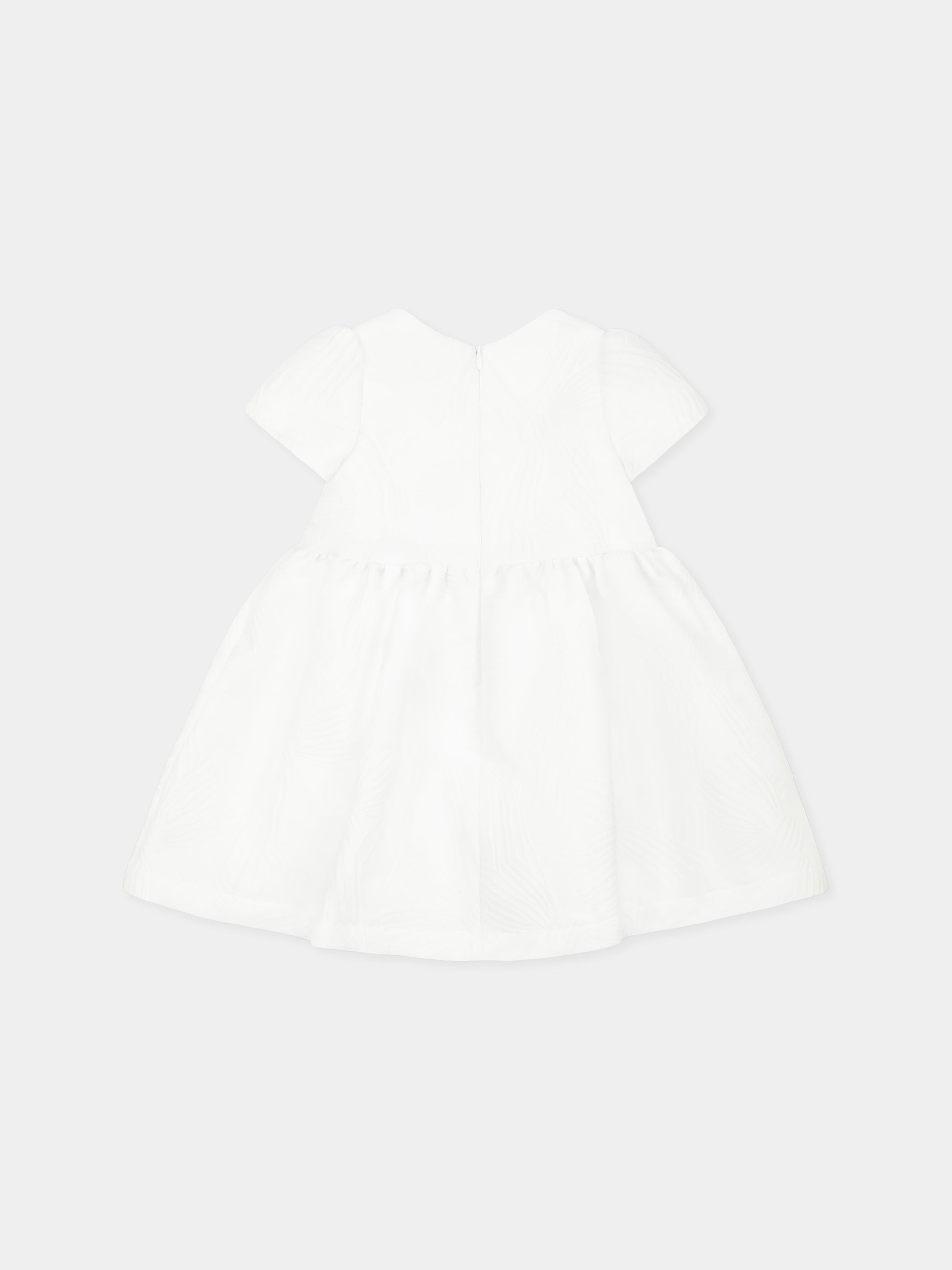 Vestito bianco per neonata con fiocchi all over,Simonetta,SW1041 U0207 101BC