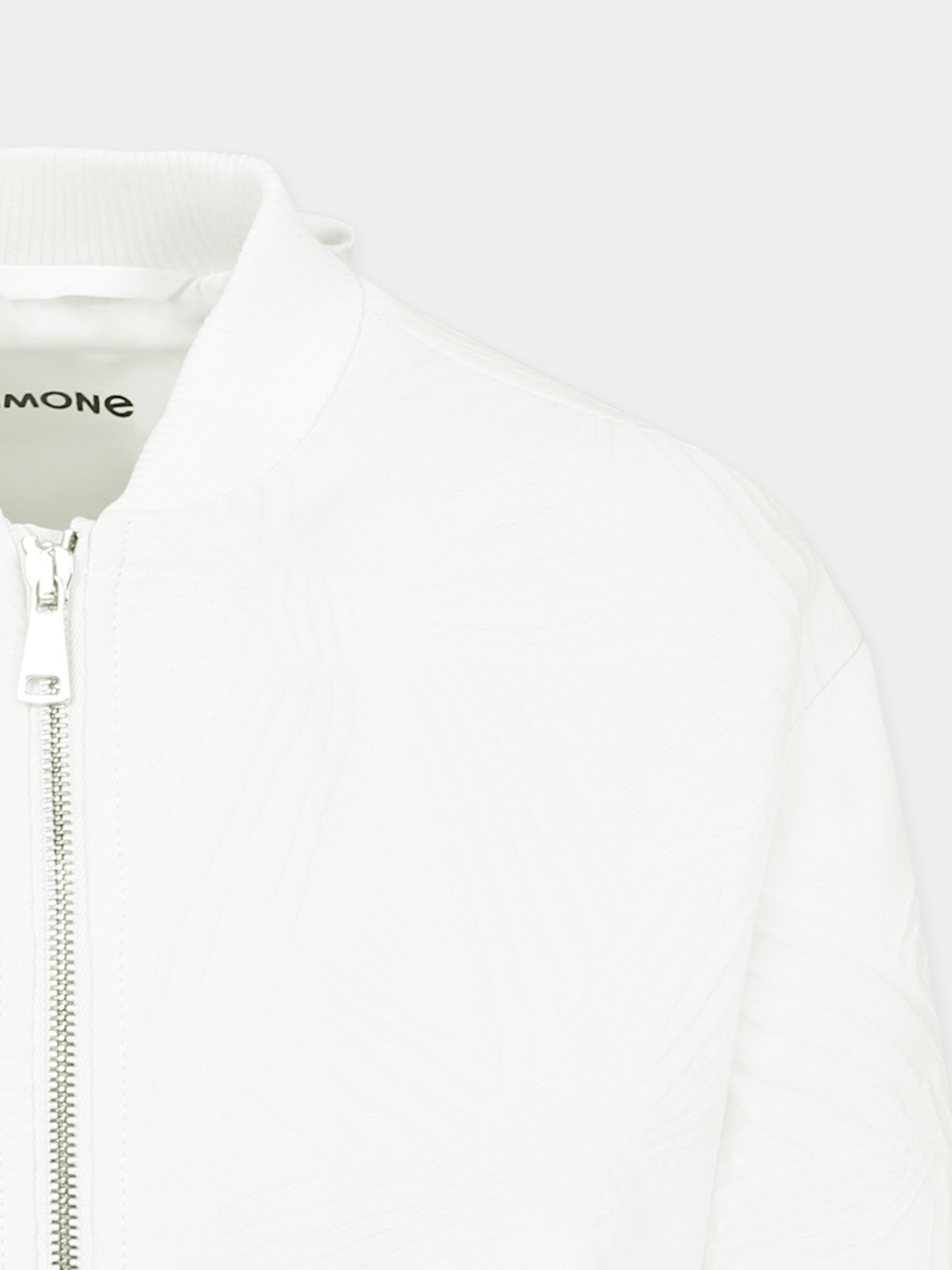 Bomber bianco per bambina con fiocco all over,Simonetta,SW2A17 U0207 101BC