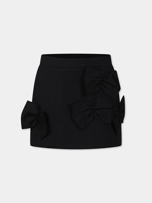 Gonna nera per bambina con fiocchi,Simonetta,SW7A31 S0201 930